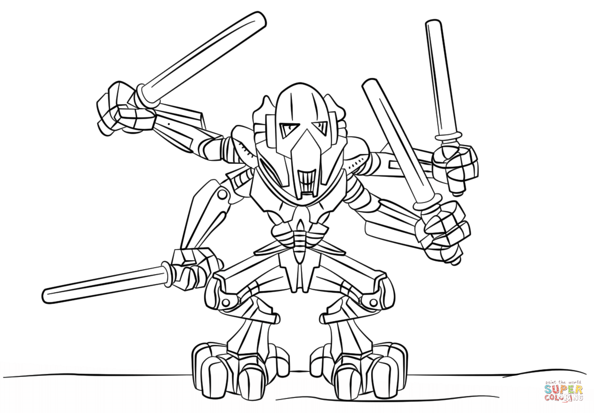 General Grievous Coloring Pages Printable Coloring Home