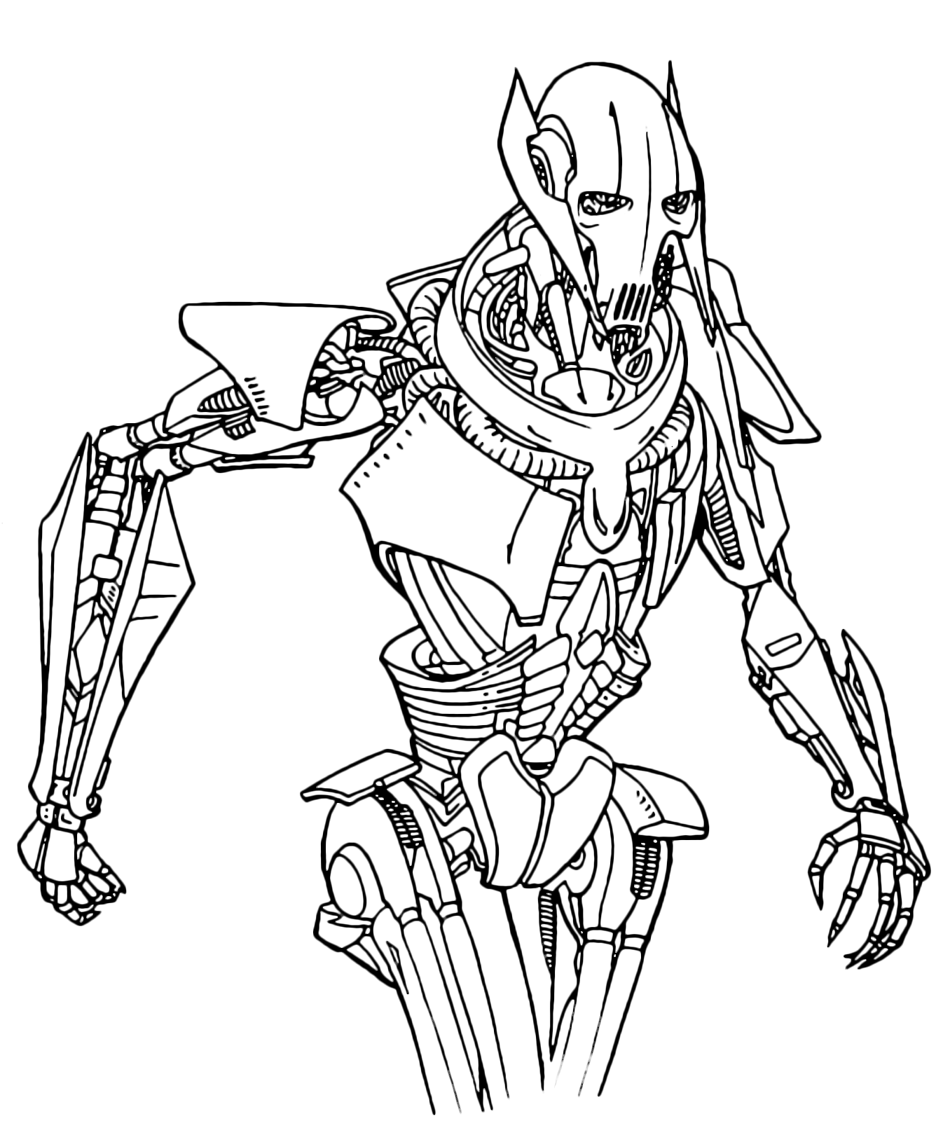 General Grievous Printable Coloring Sheet Coloring Pages