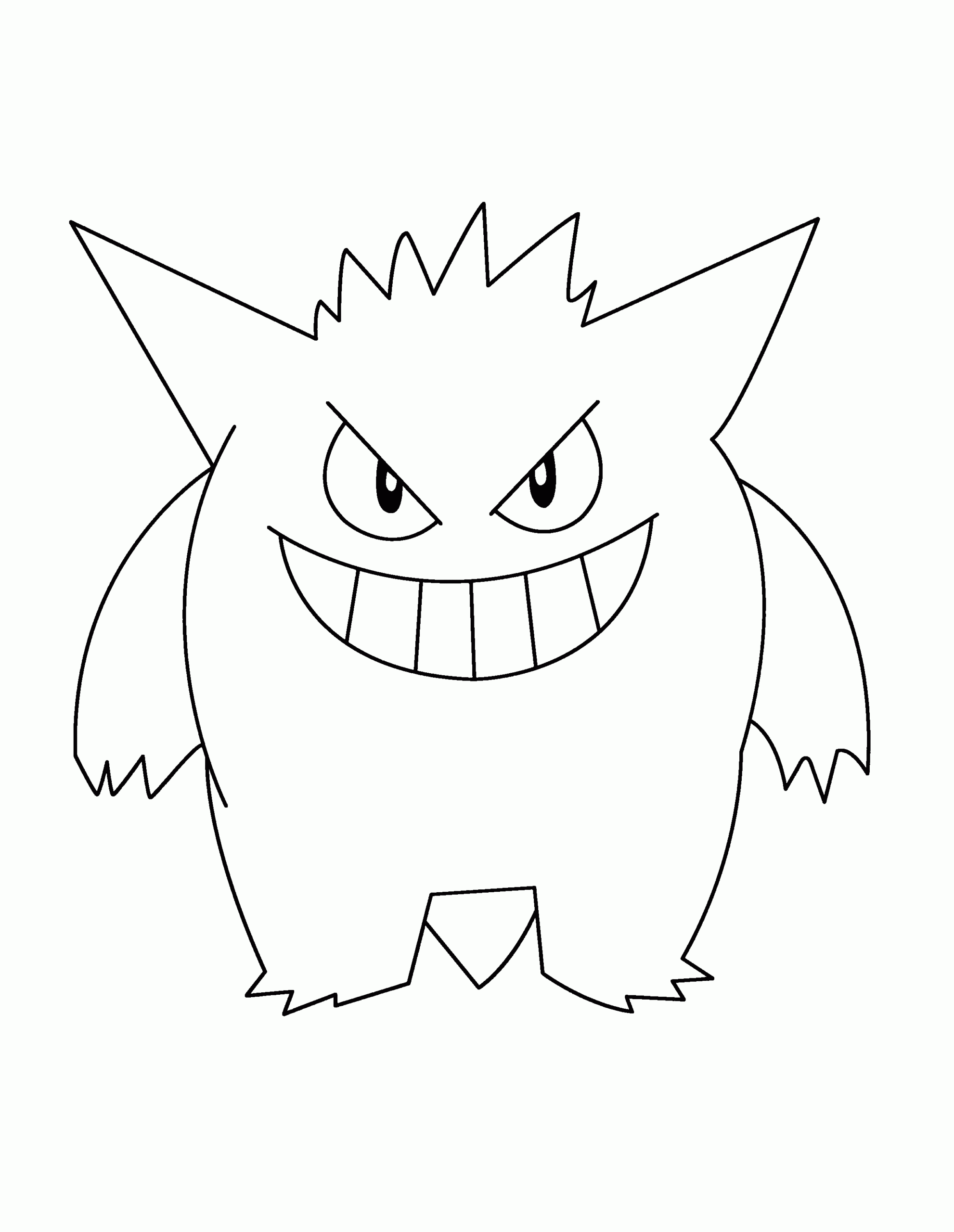 Gengar Coloring Pages Download And Print For Free