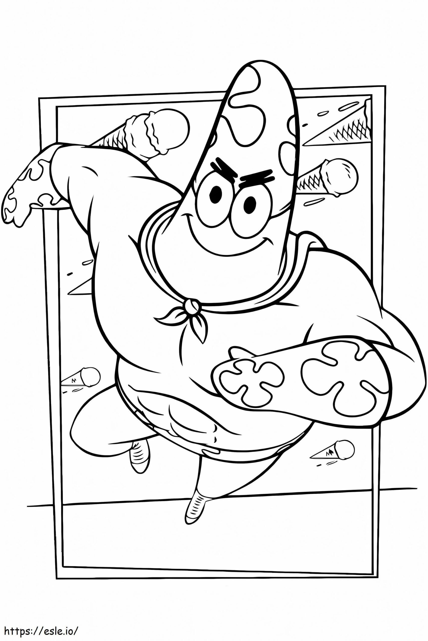 Genial Patrick Star Coloring Page