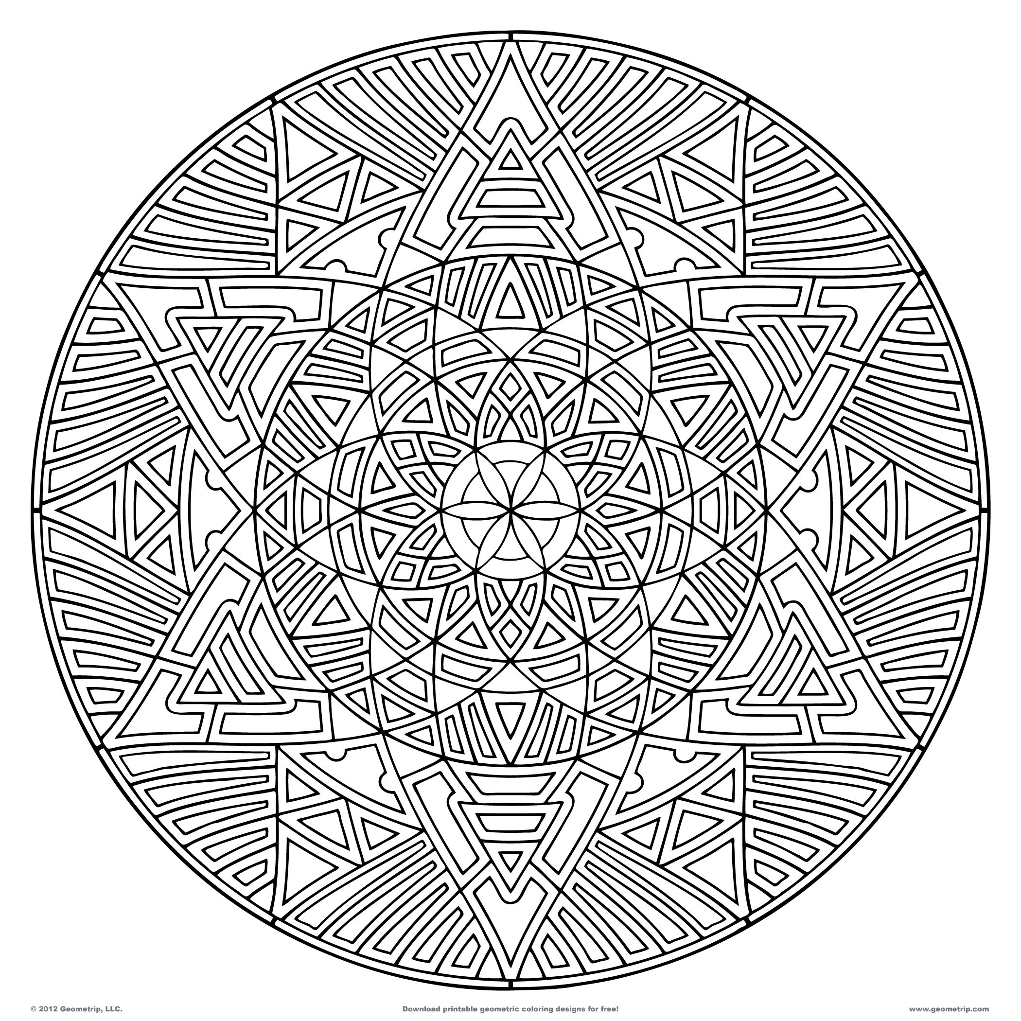 Geometric Coloring Pages For Adults To Print At GetDrawings Free Download