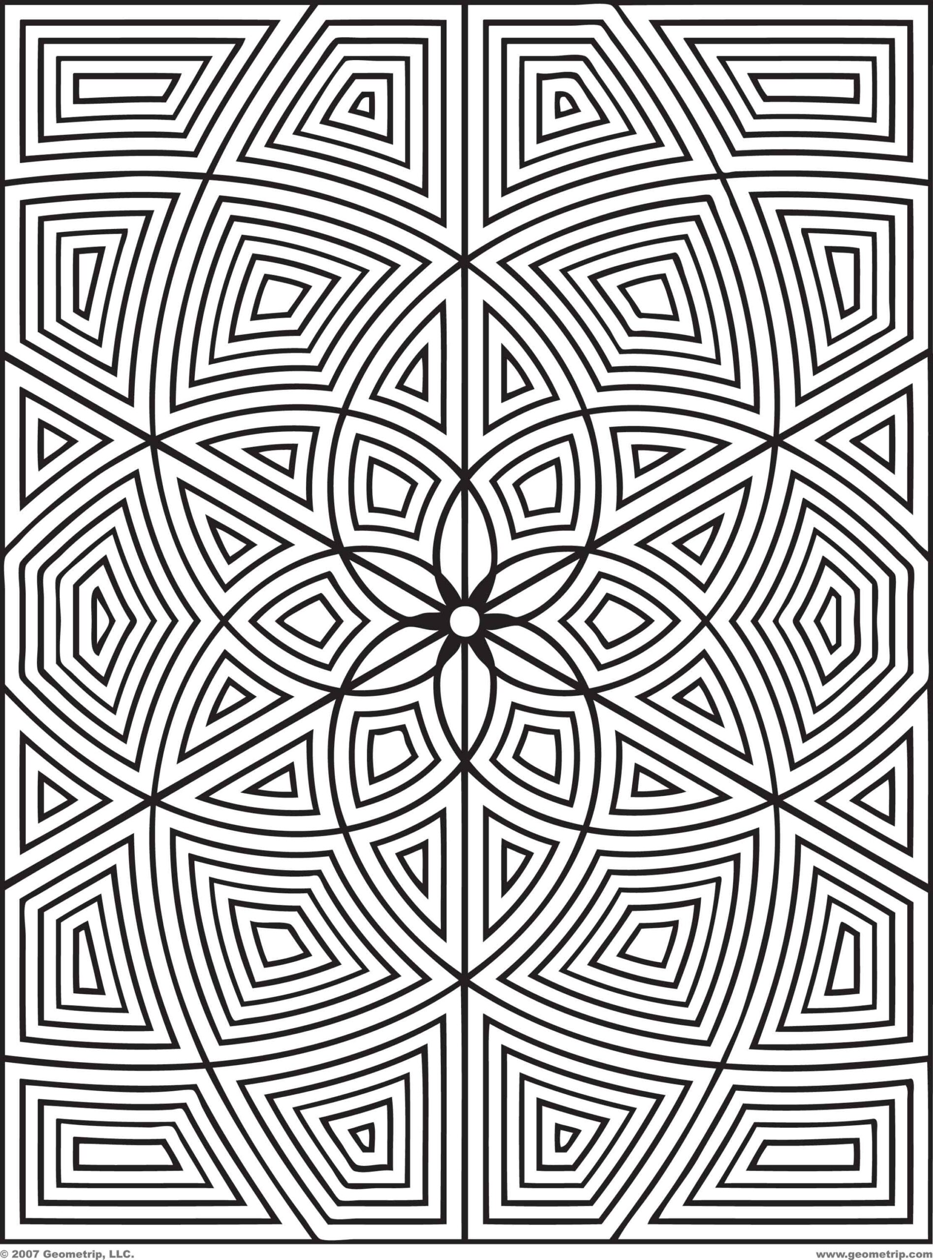 Geometric Design Coloring Pages To Download And Print For Free Geometric Coloring Pages