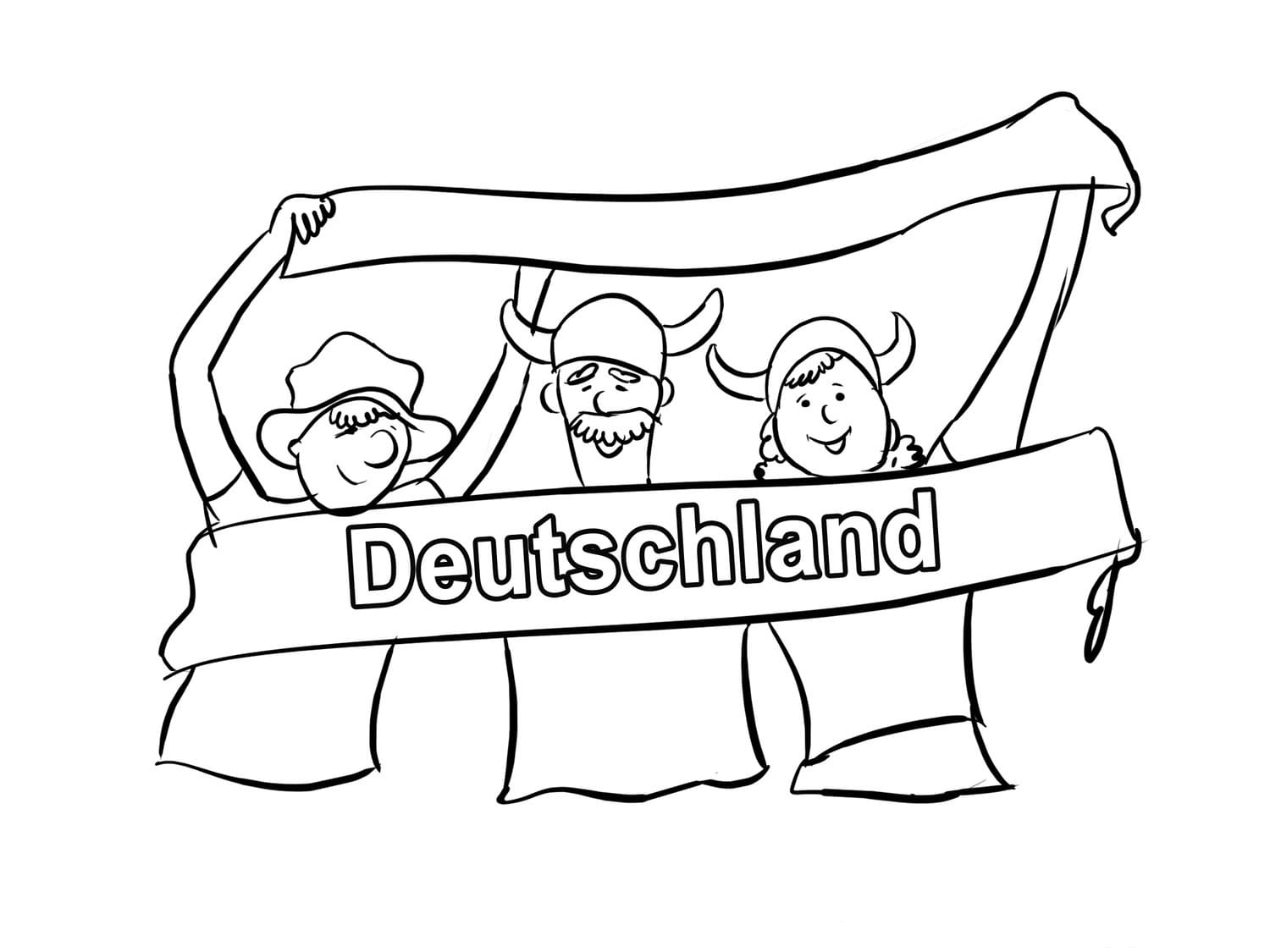 German Flag Coloring Page