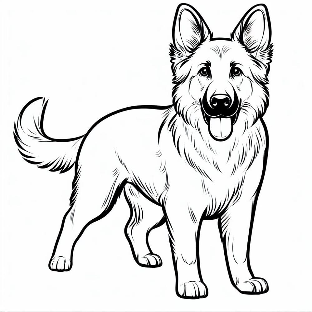 German Shepard Color Pages