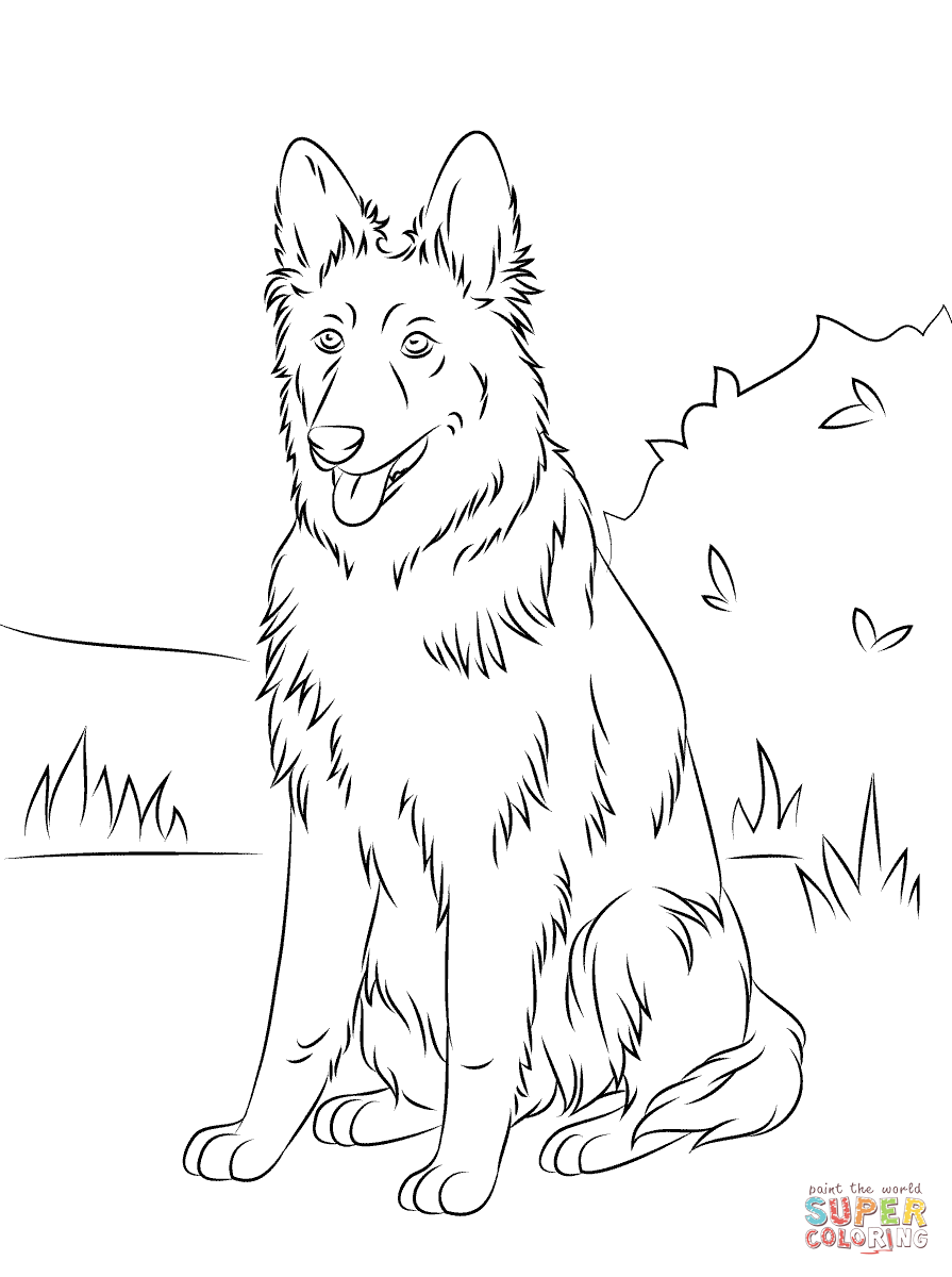 German Shepherd Puppy Coloring Pages Coloring Home