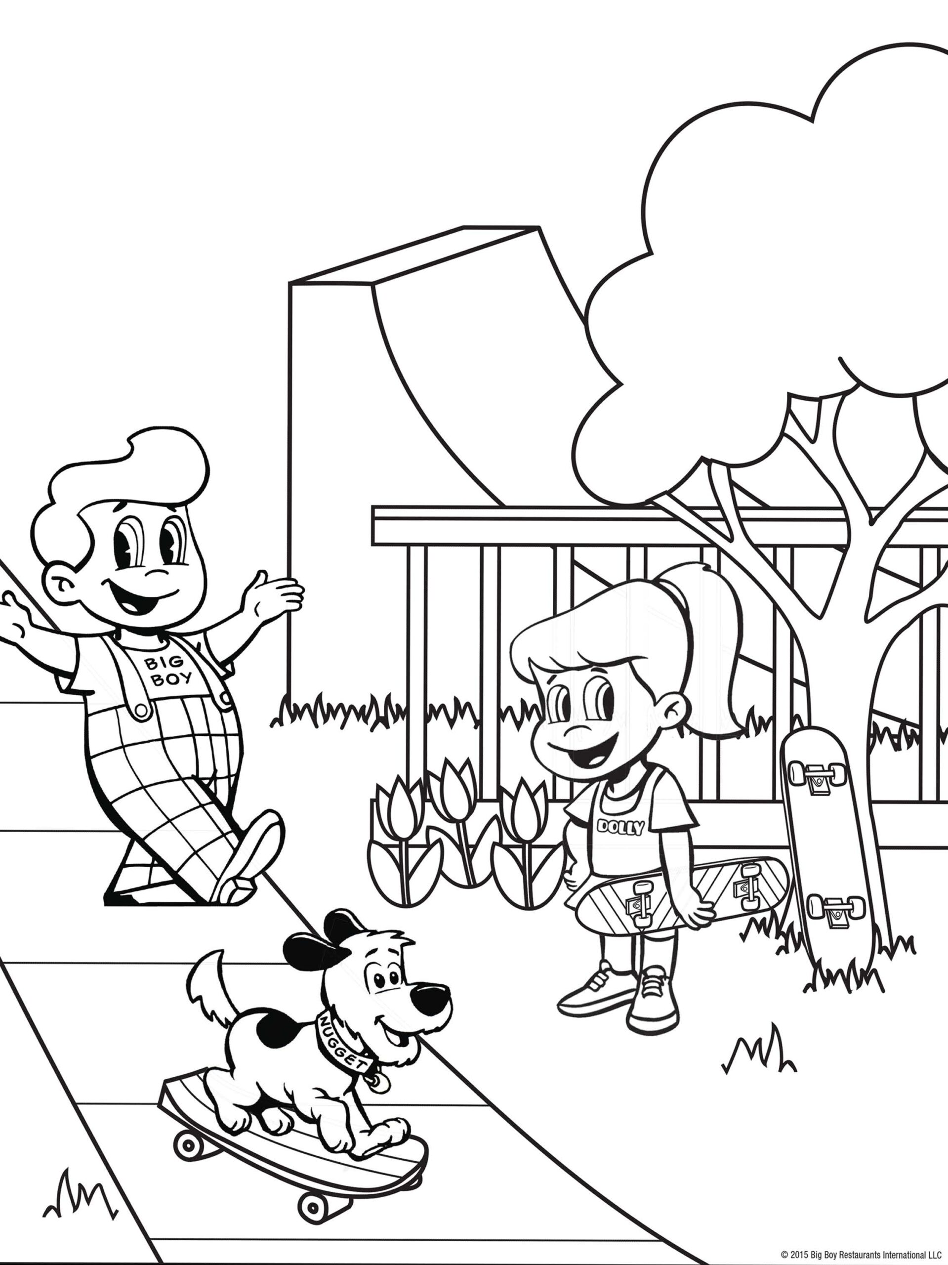 Get Big Boy Coloring Pages Background