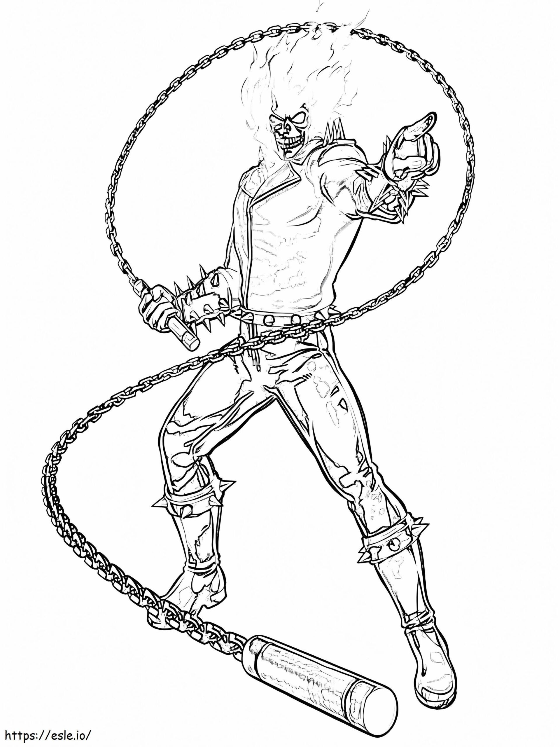 Ghost Rider 7 Coloring Page