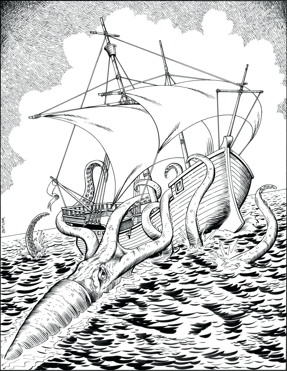 Giant Squid Coloring Page At GetColorings Free Printable Colorings Pages To Print And Color