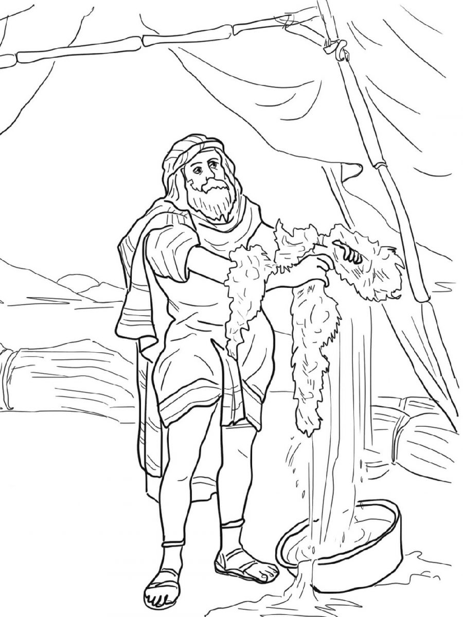 Gideon Bible Coloring Pages Sketch Coloring Page