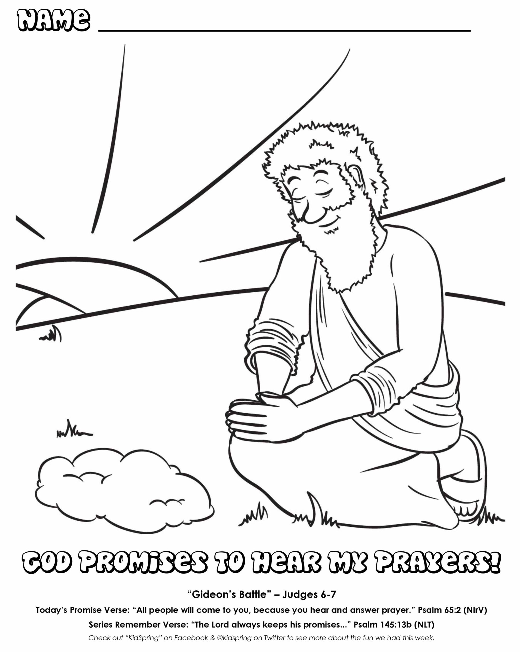 Gideon Coloring Page Free Coloring Home