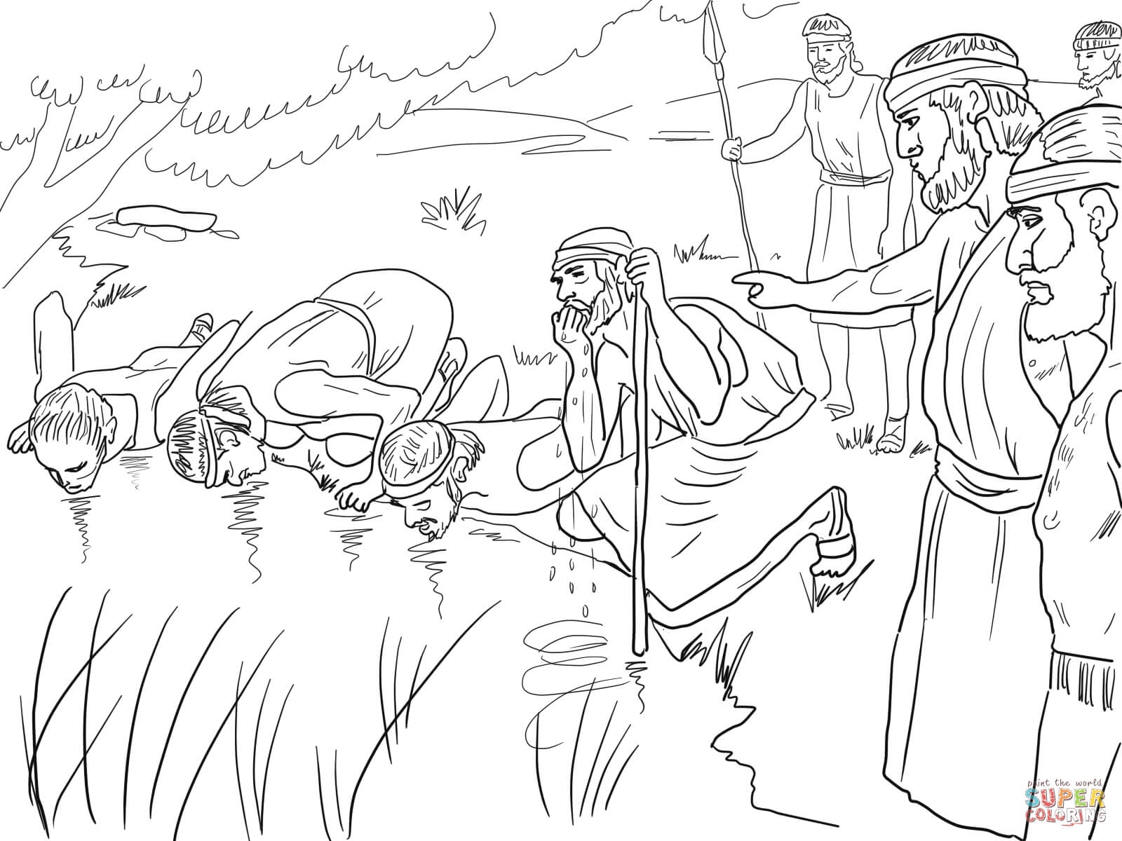 Gideon Coloring Page Free Coloring Home