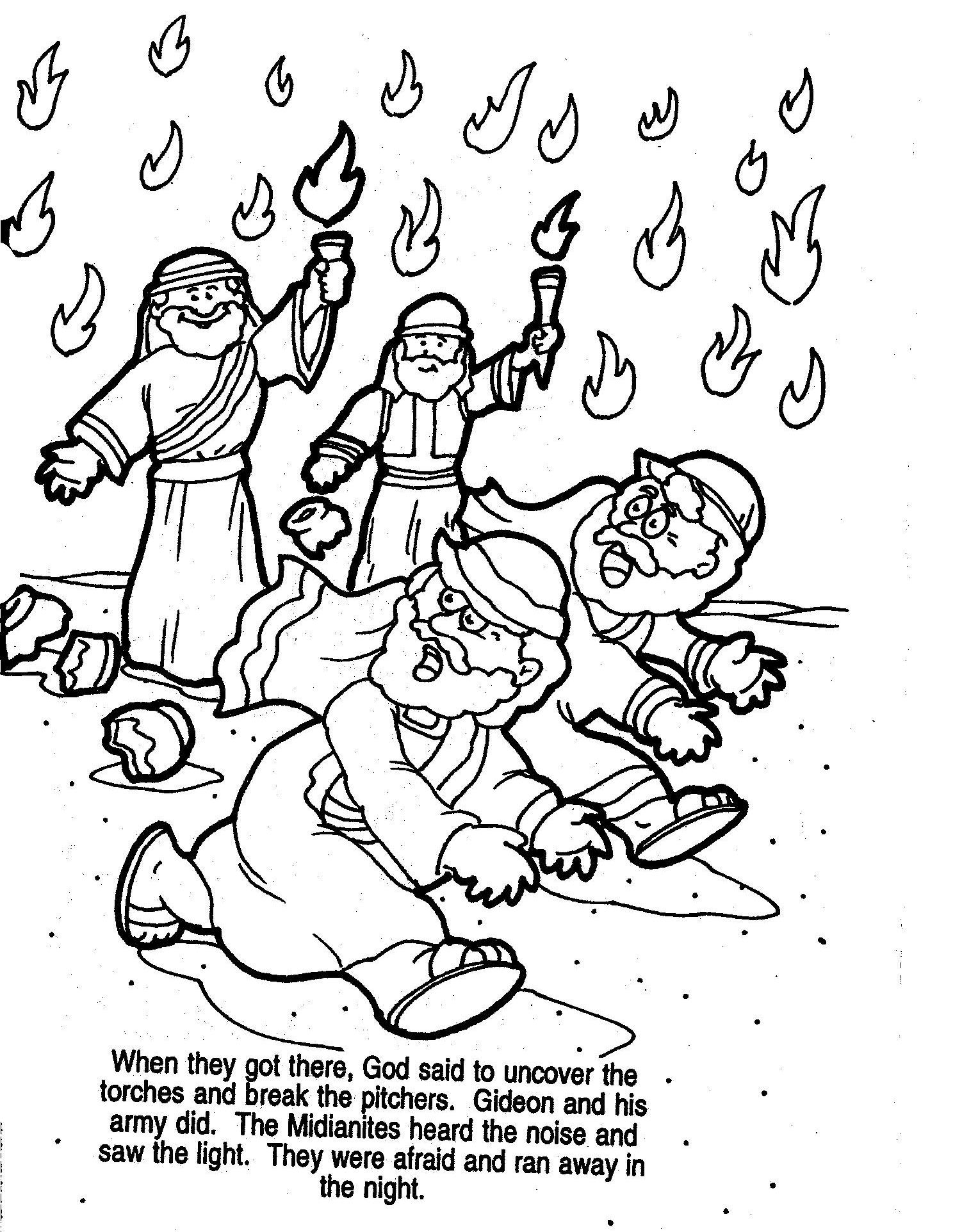 Gideon Coloring Page SundaySchoolist