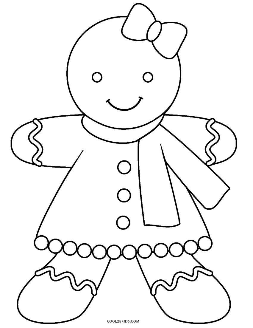 Gingerbread Girl Coloring Page