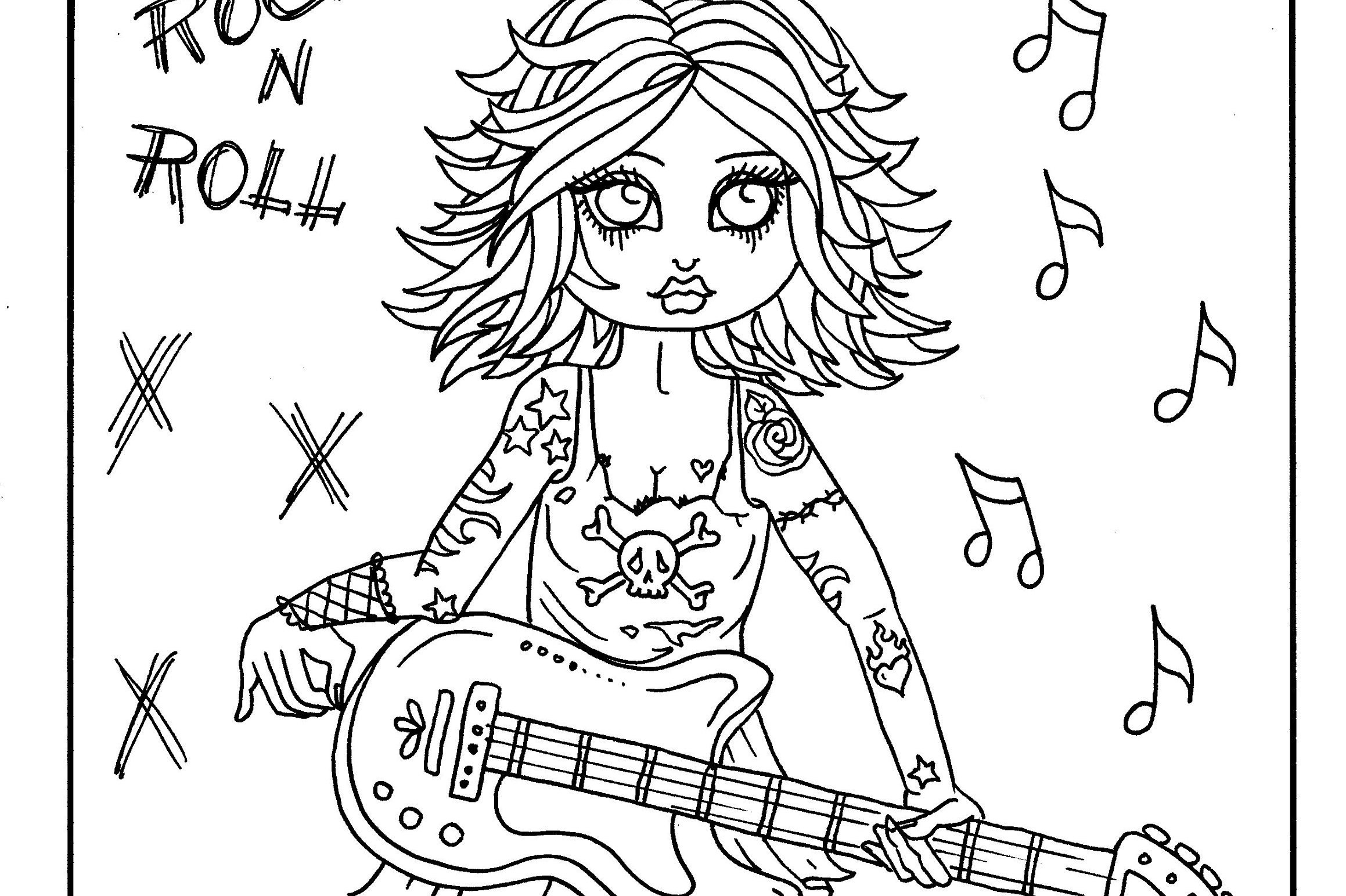 Rock Star Coloring Pages