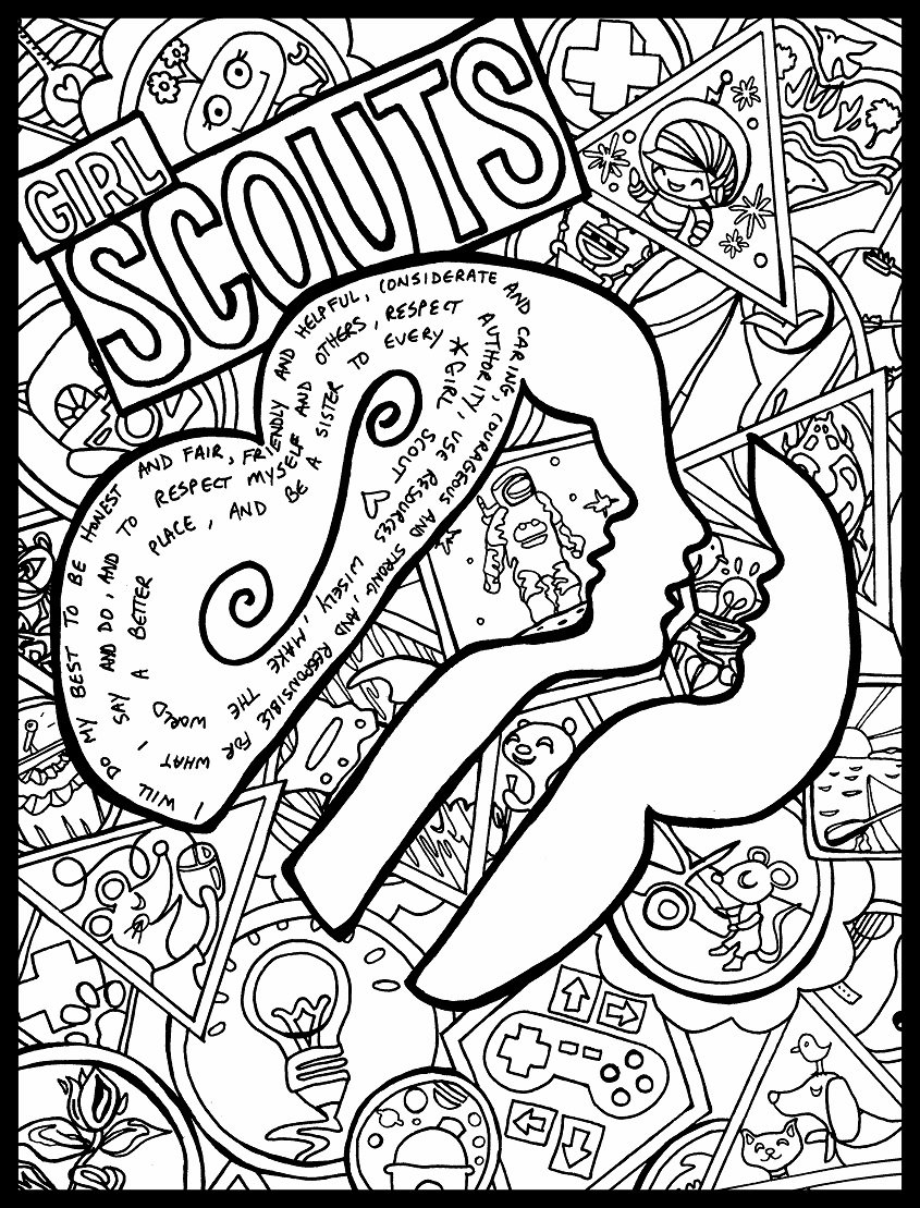 Girl Scout Coloring Page