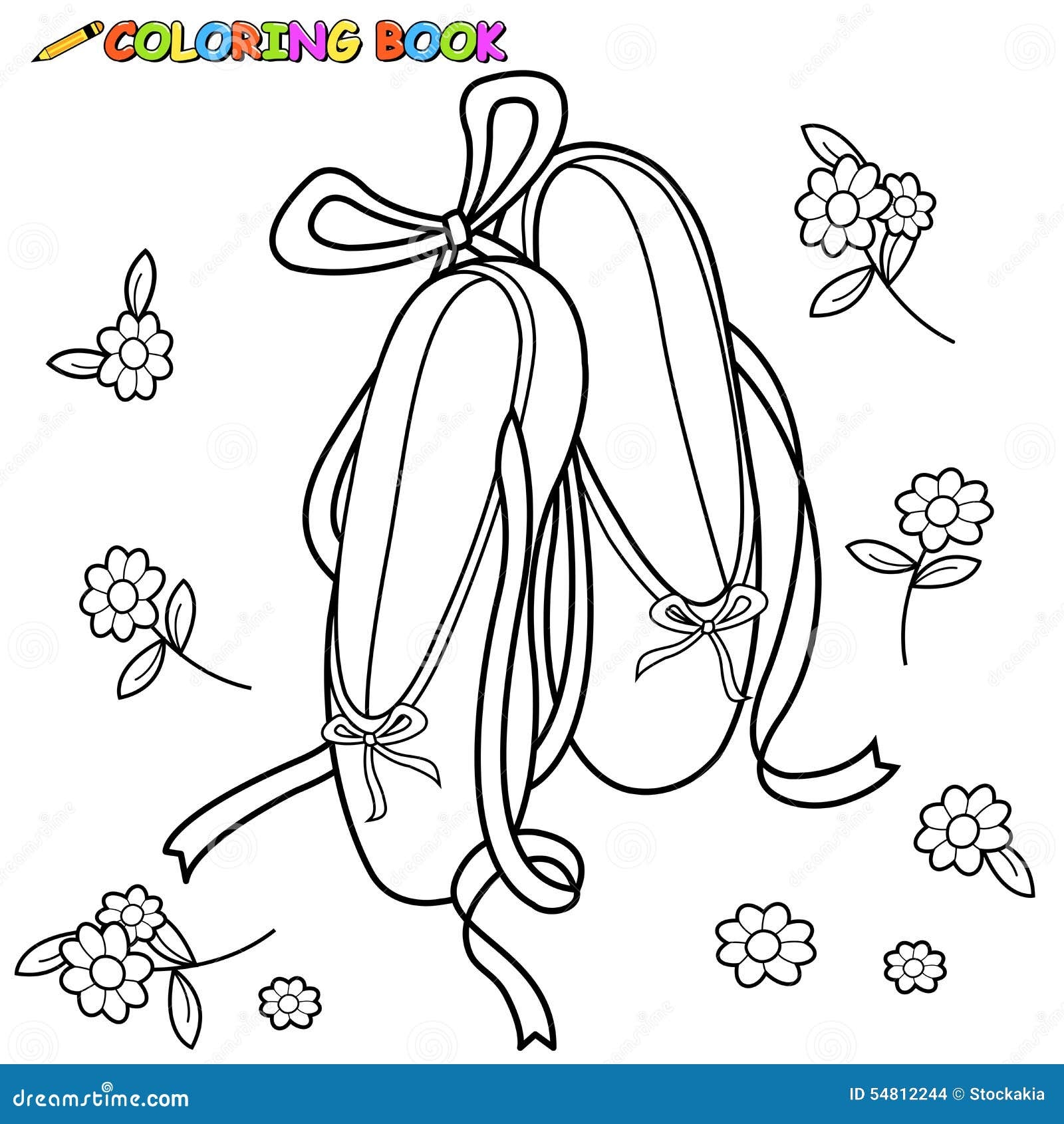 Ballet Shoe Coloring Page