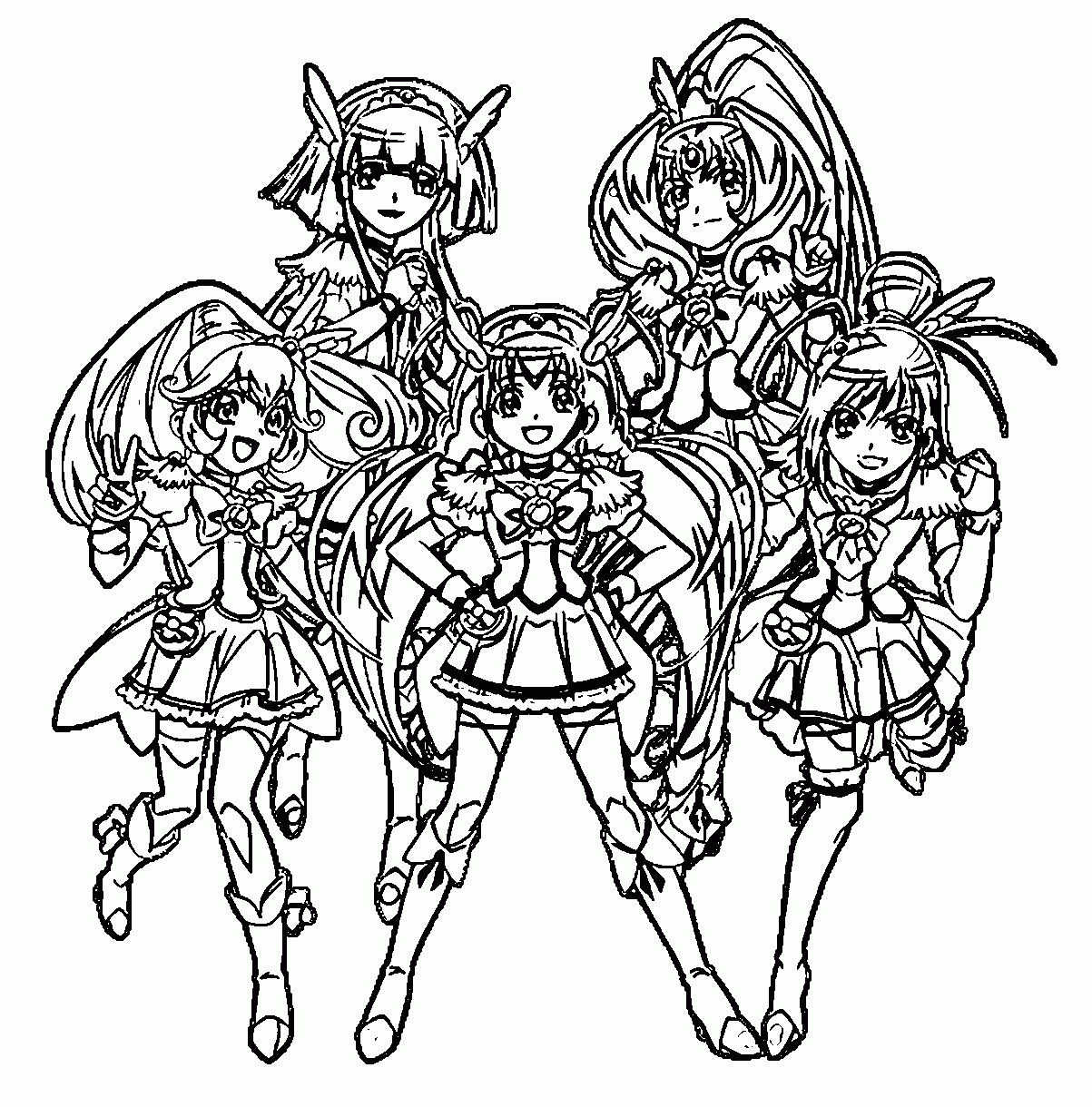 Glitter Force Coloring Page