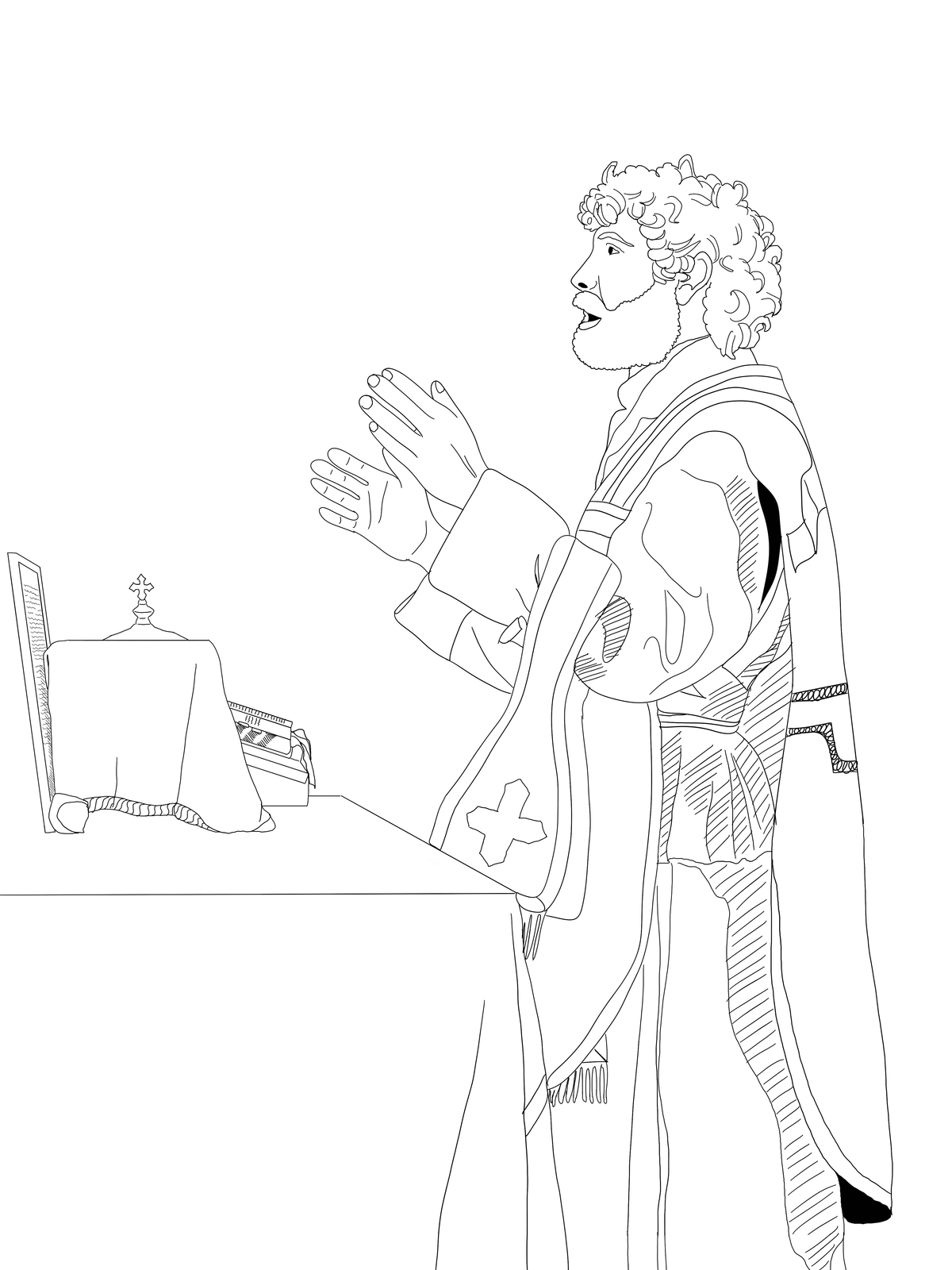 Gloria At Latin Mass Catholic Coloring Page