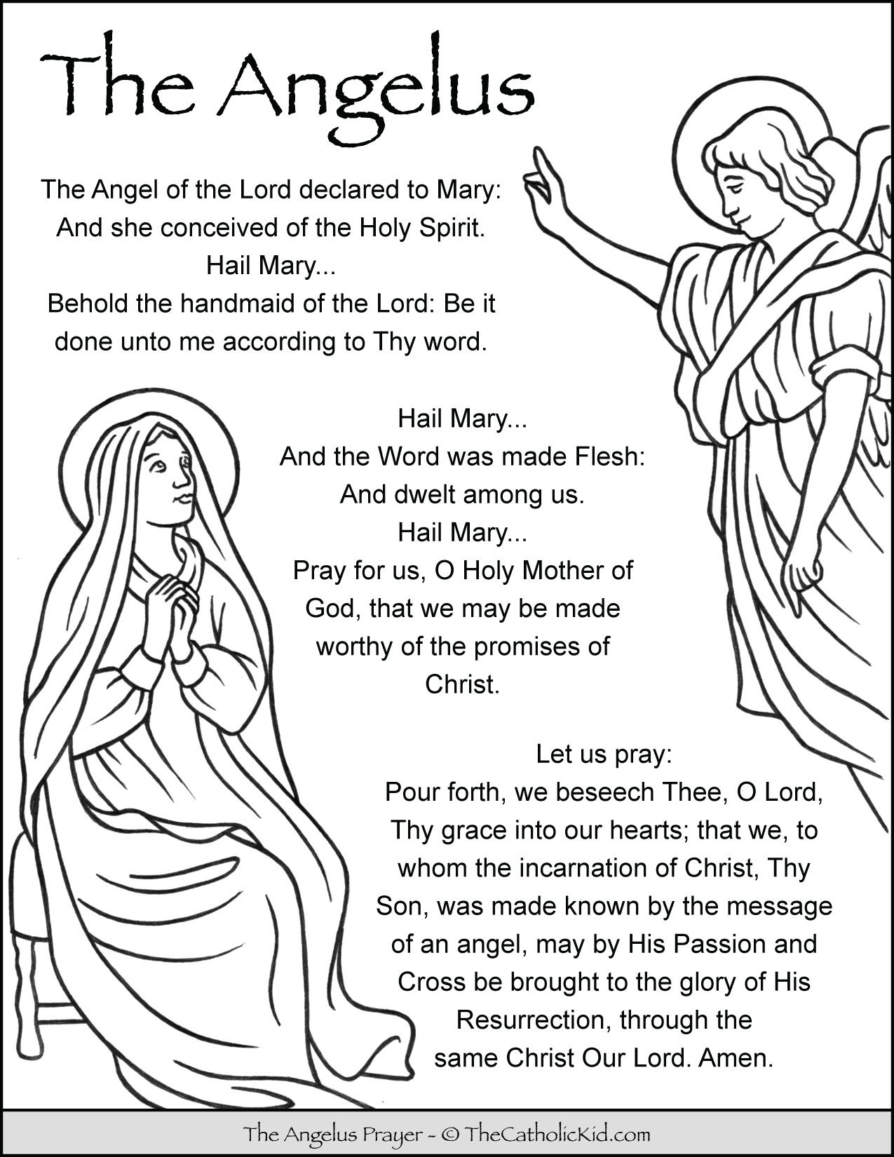 Glory Be Prayer Coloring Page