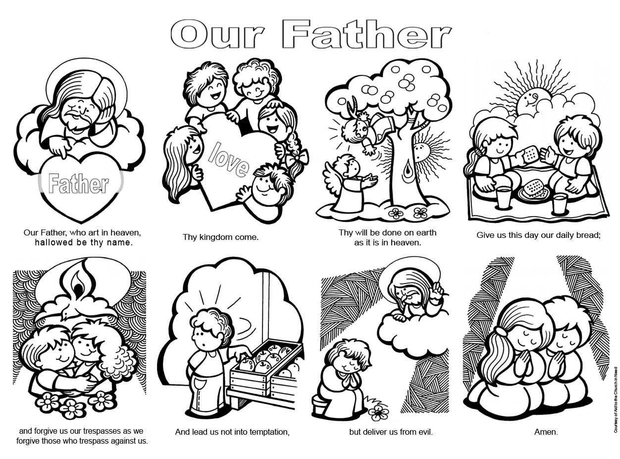 Glory Be Prayer Page Coloring Pages