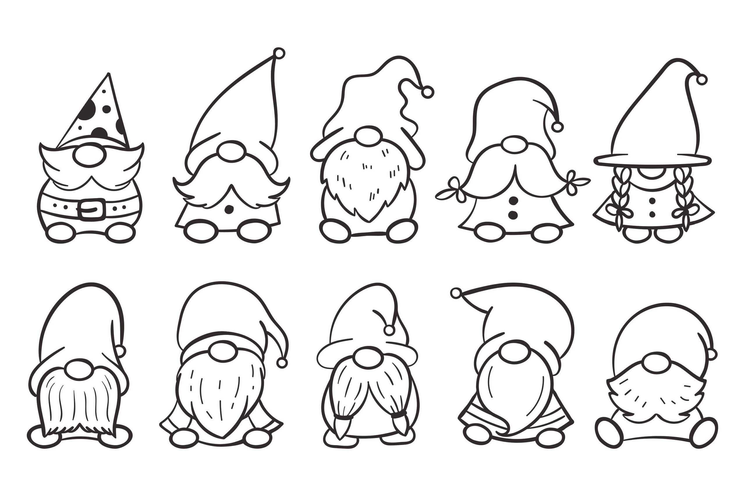 Gnome Coloring Pages