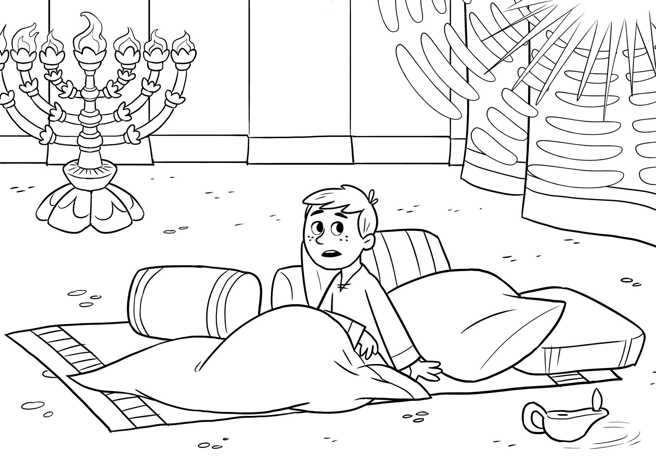 God Calls Samuel Coloring Page SundaySchoolist