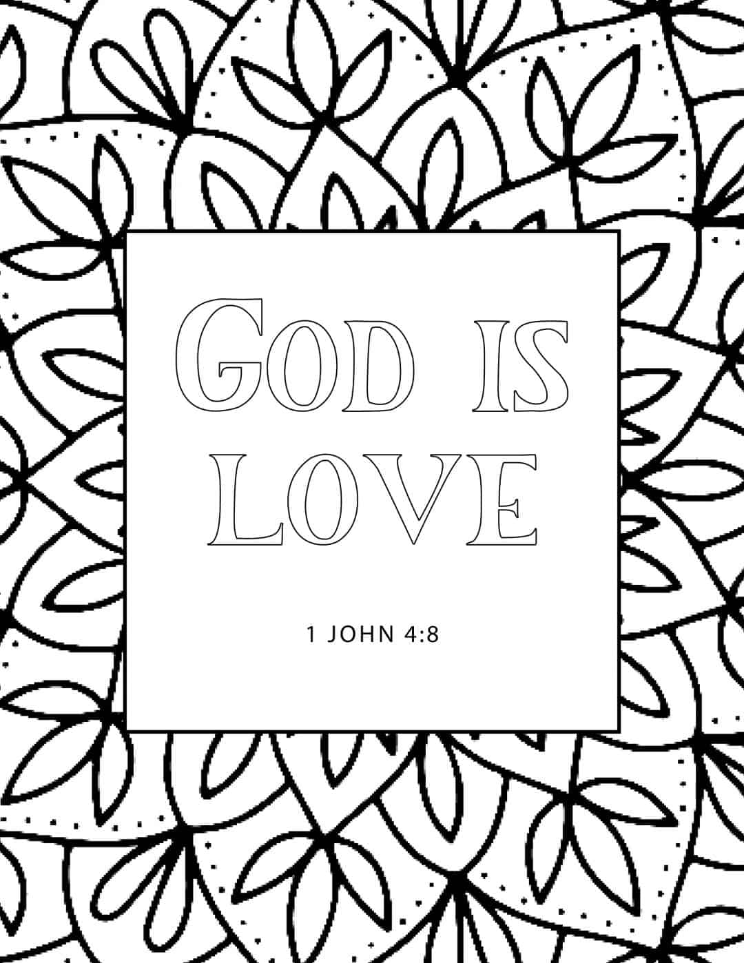 God Is Love Coloring Sheet Sketch Coloring Page