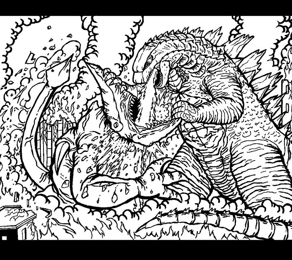 Godzilla Vs Kong Coloring Pages Coloring Home