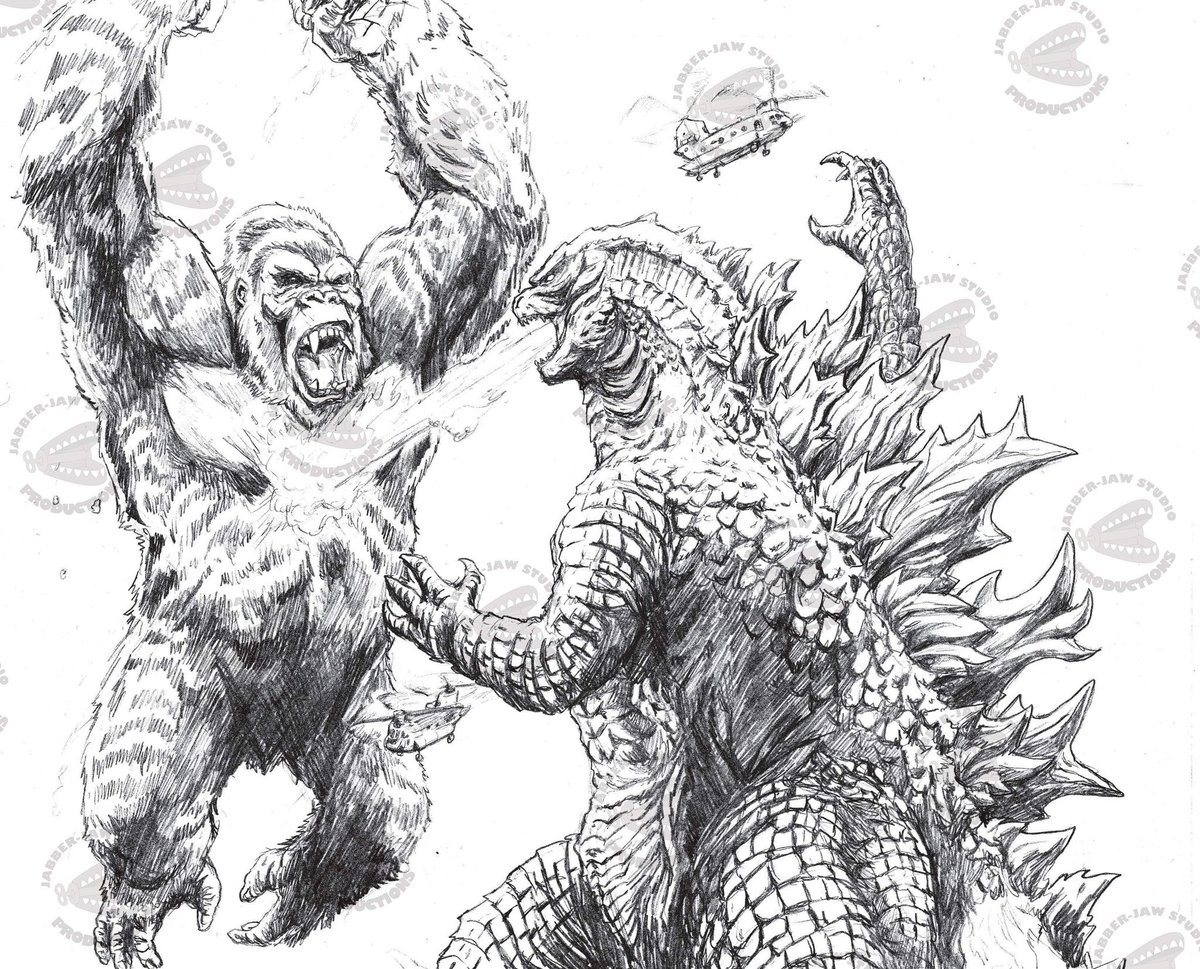 Godzilla Vs Kong Coloring Pages