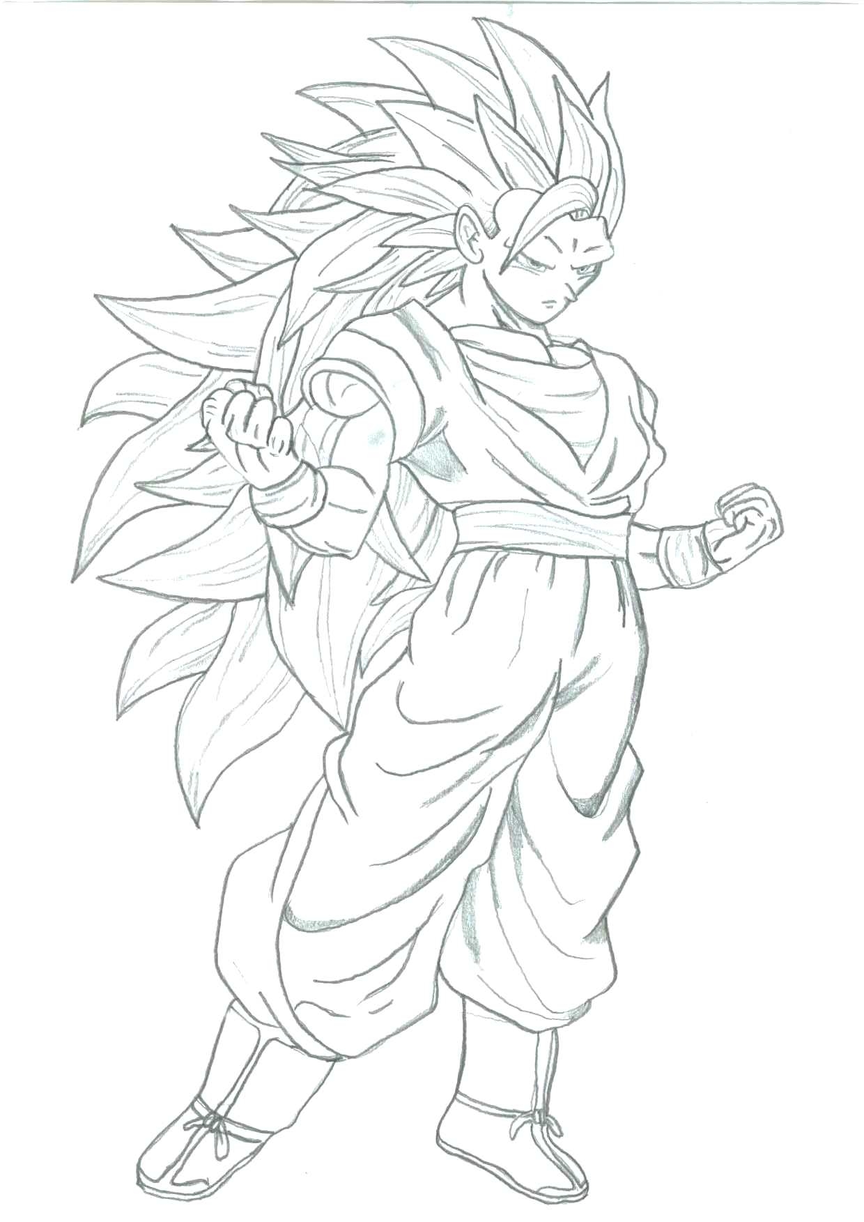 Goku Super Saiyan 3 Coloring Pages At GetColorings Free Printable Colorings Pages To Print