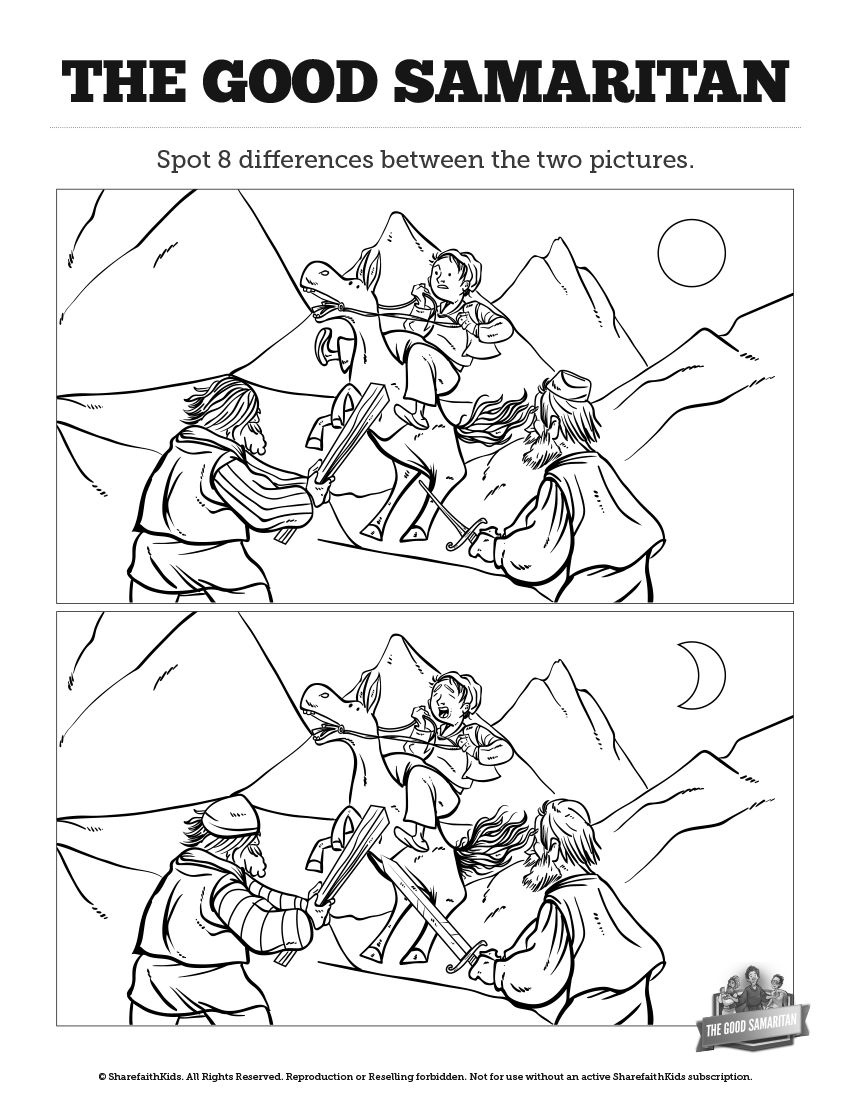The Good Samaritan Coloring Pages