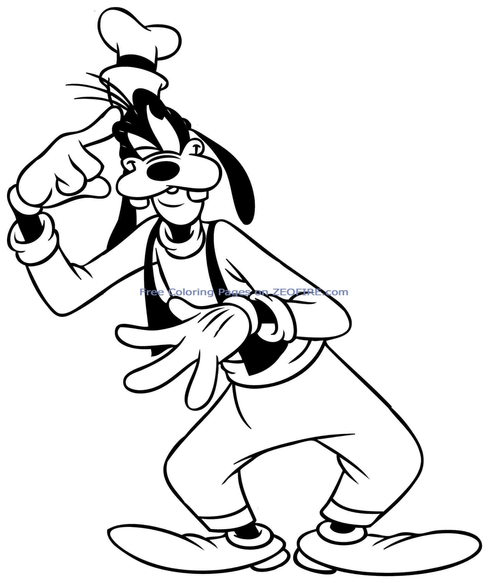 Goofy Cartoon Coloring Pages Download And Print For Free