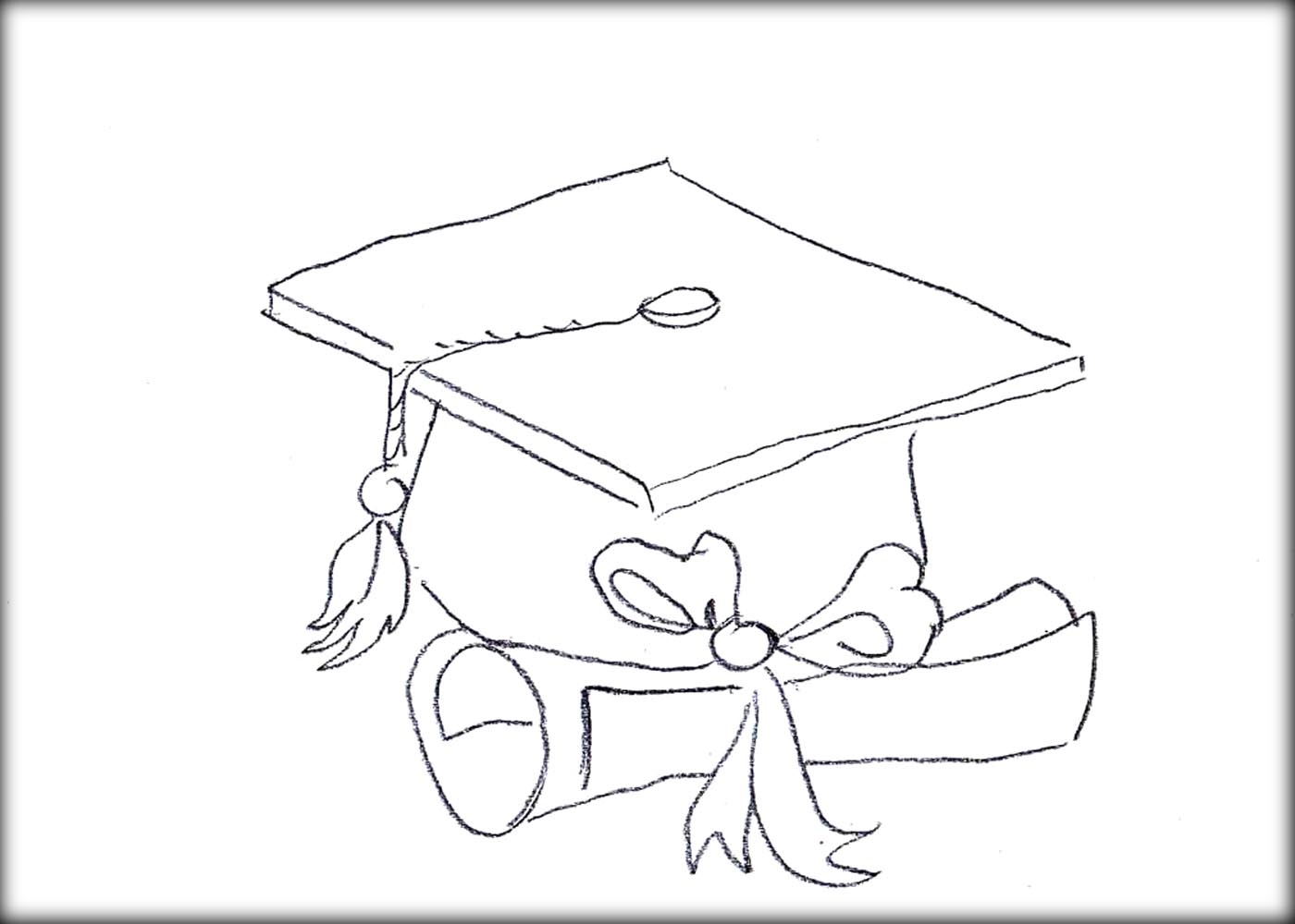Graduation Cap Coloring Page Coloring Home