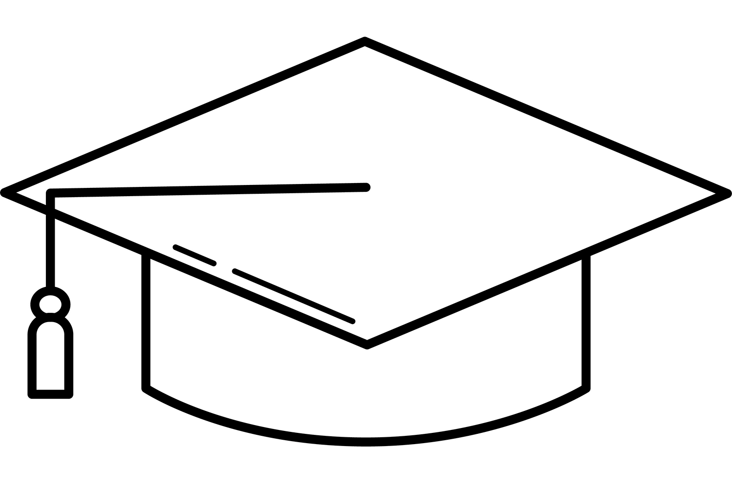 Graduation Cap Coloring Page