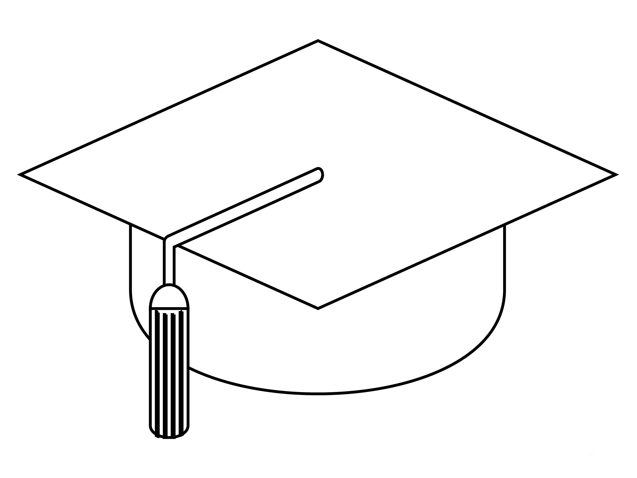 Graduation Cap Coloring Page ColouringPages