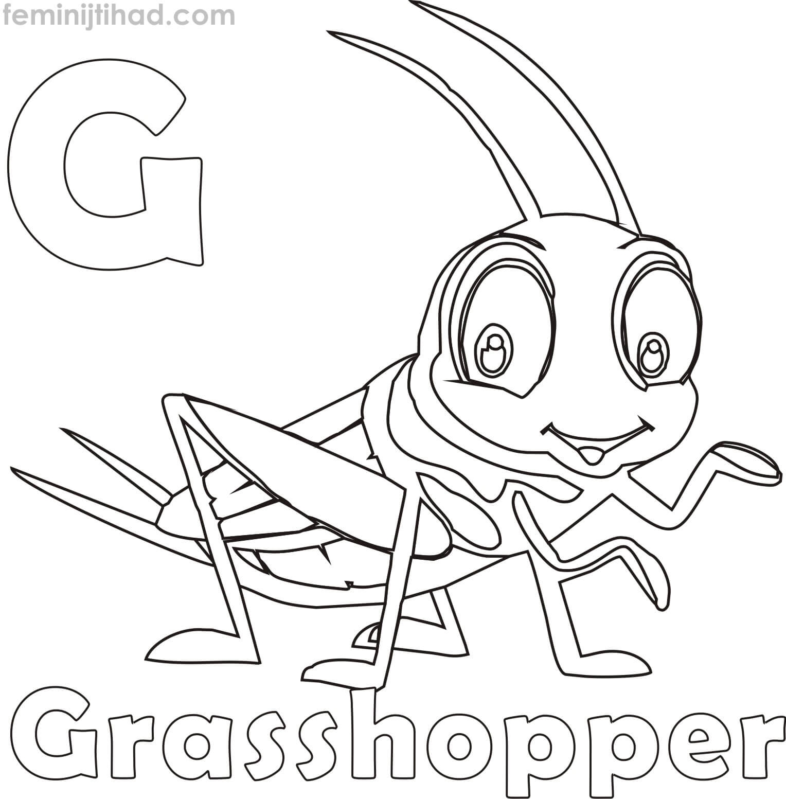 Grasshopper Coloring Page At GetColorings Free Printable Colorings Pages To Print And Color