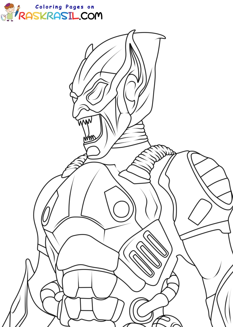 Green Goblin Spiderman Coloring Pages