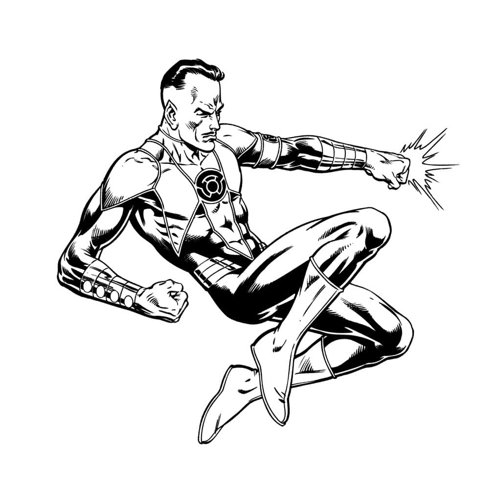 Green Lantern Coloring Page