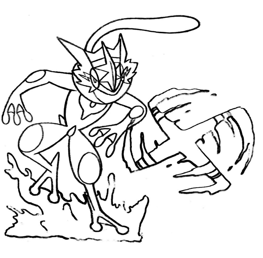 Greninja Coloring Pages Of Pokemon Free Pokemon Coloring Pages