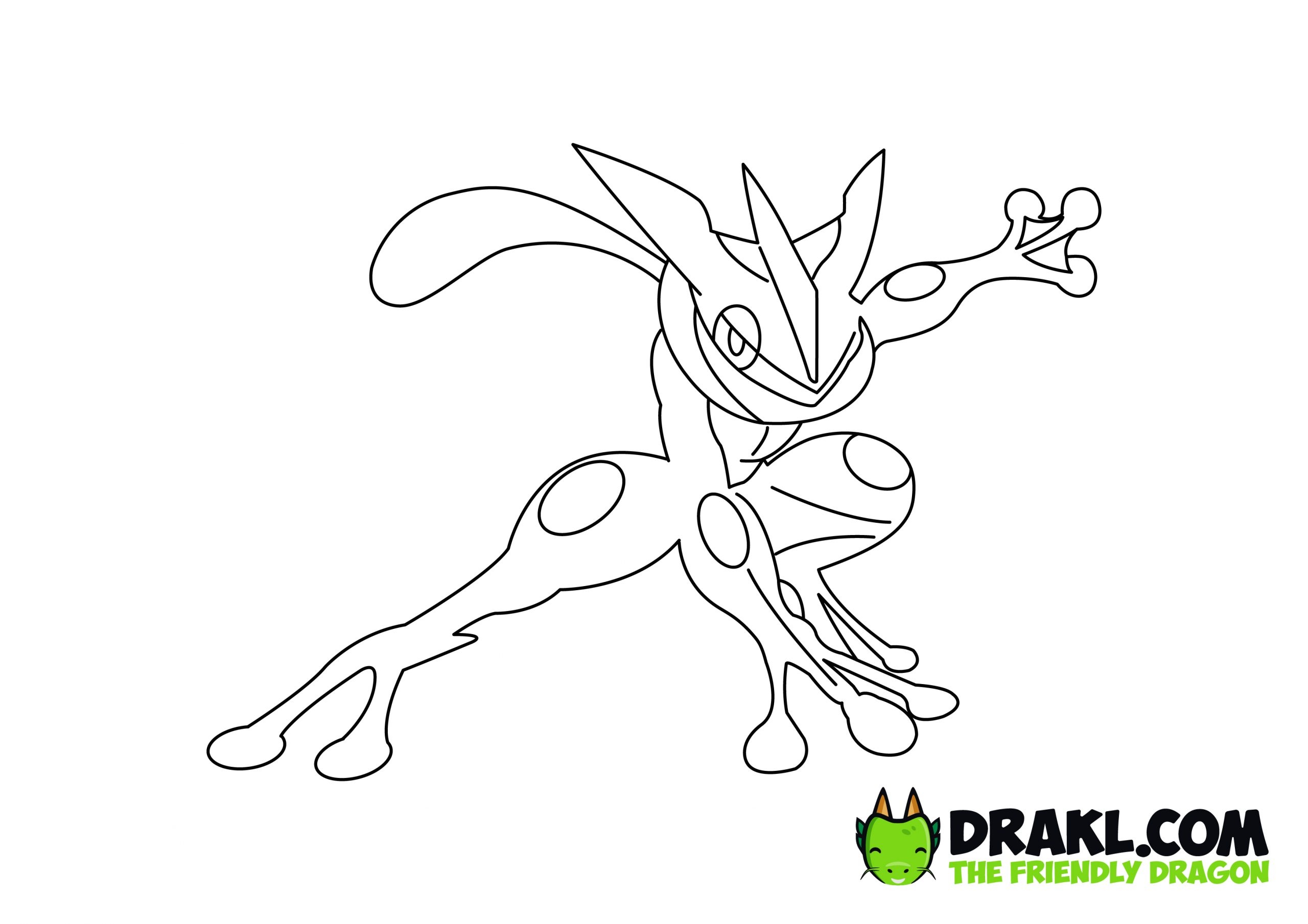 Greninja Pokemon Coloring Page DRAKL