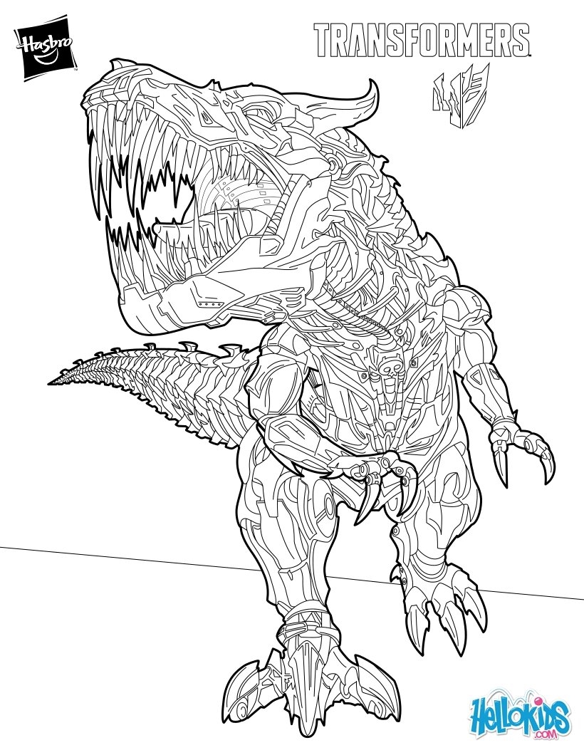Grimlock Coloring Pages Hellokids