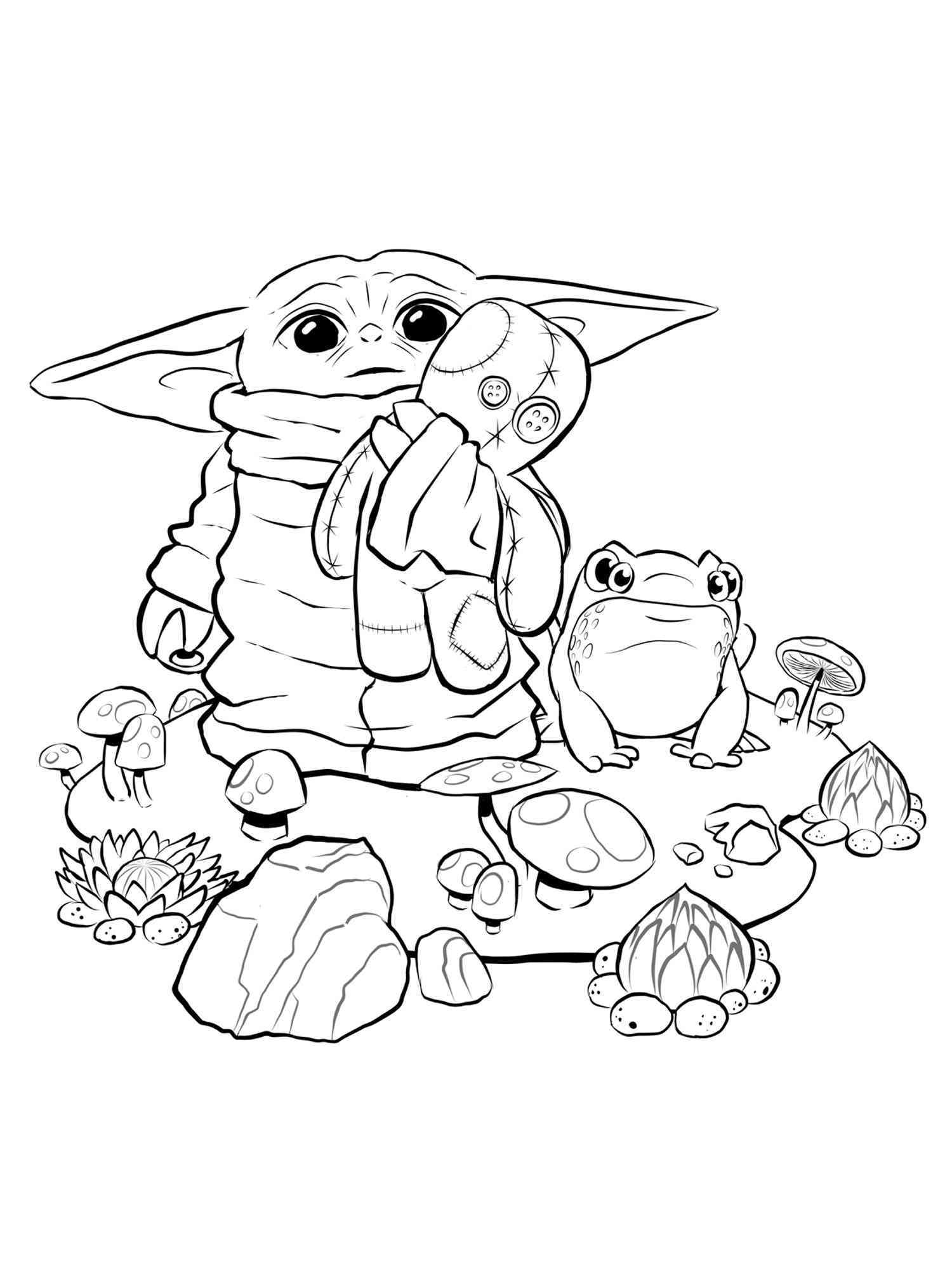Grogu Coloring Pages Free Printable Grogu Coloring Pages