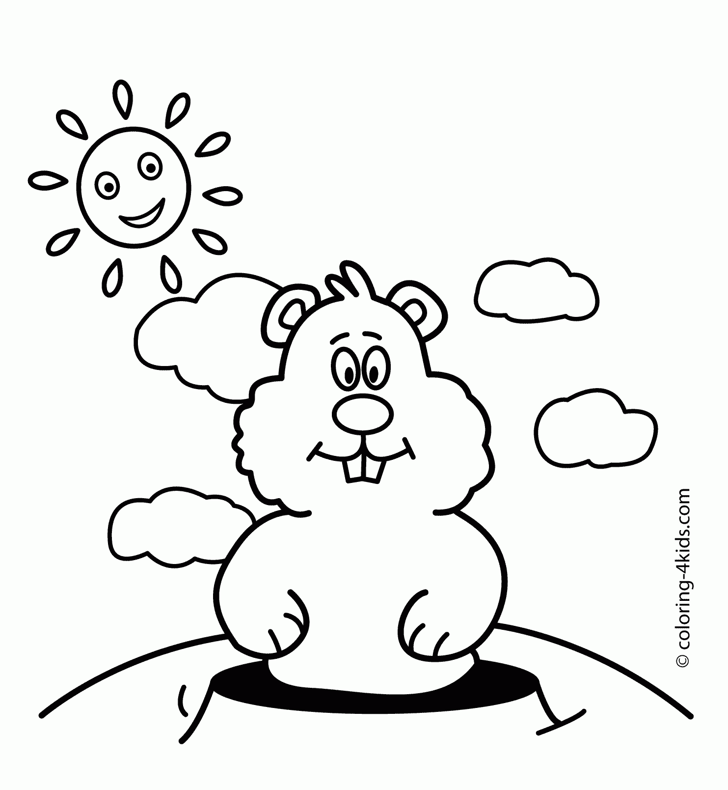 Groundhog Day Coloring Pages Free Printable Coloring Home