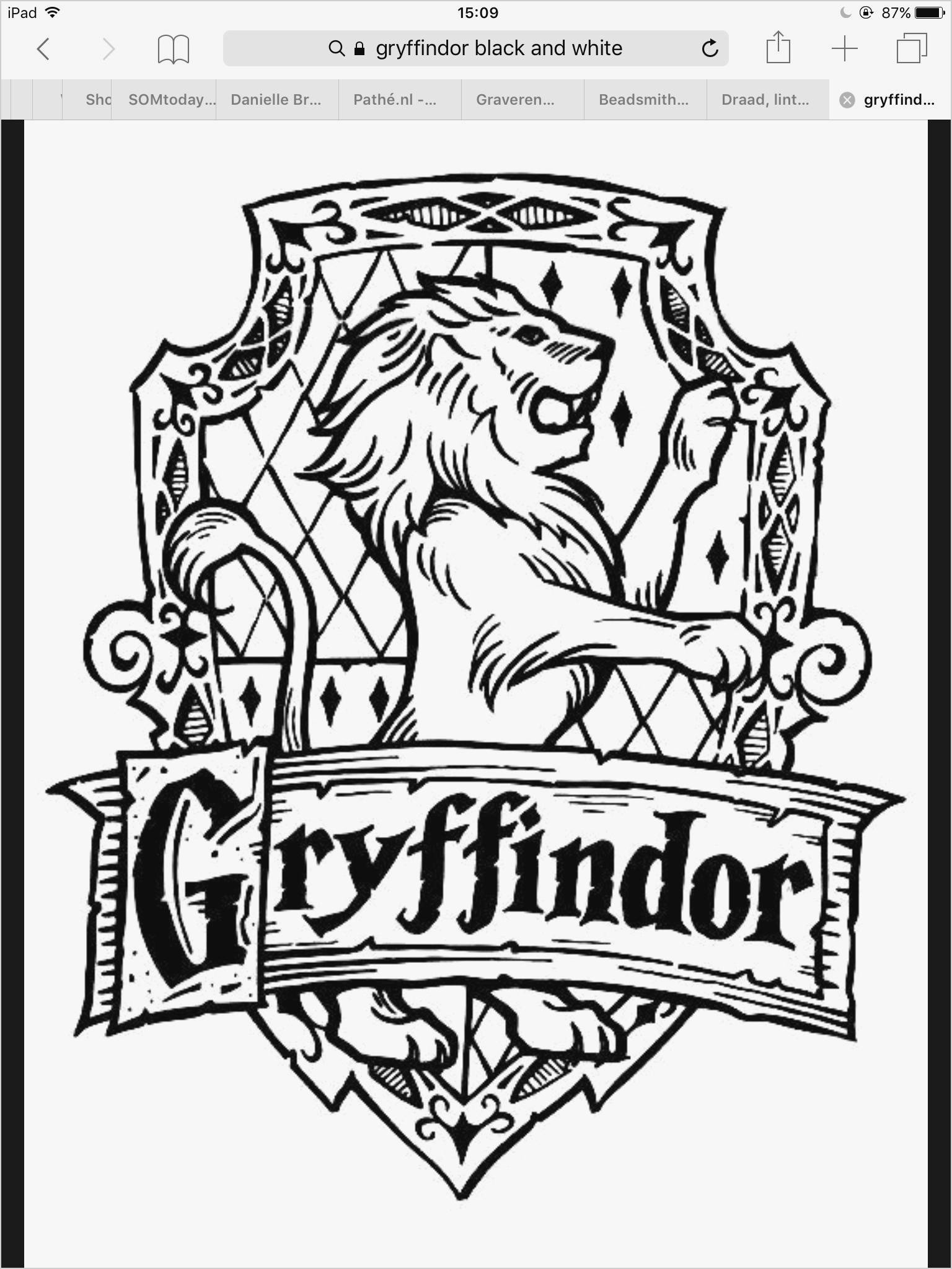 Gryffindor Coloring Page Stuffhery