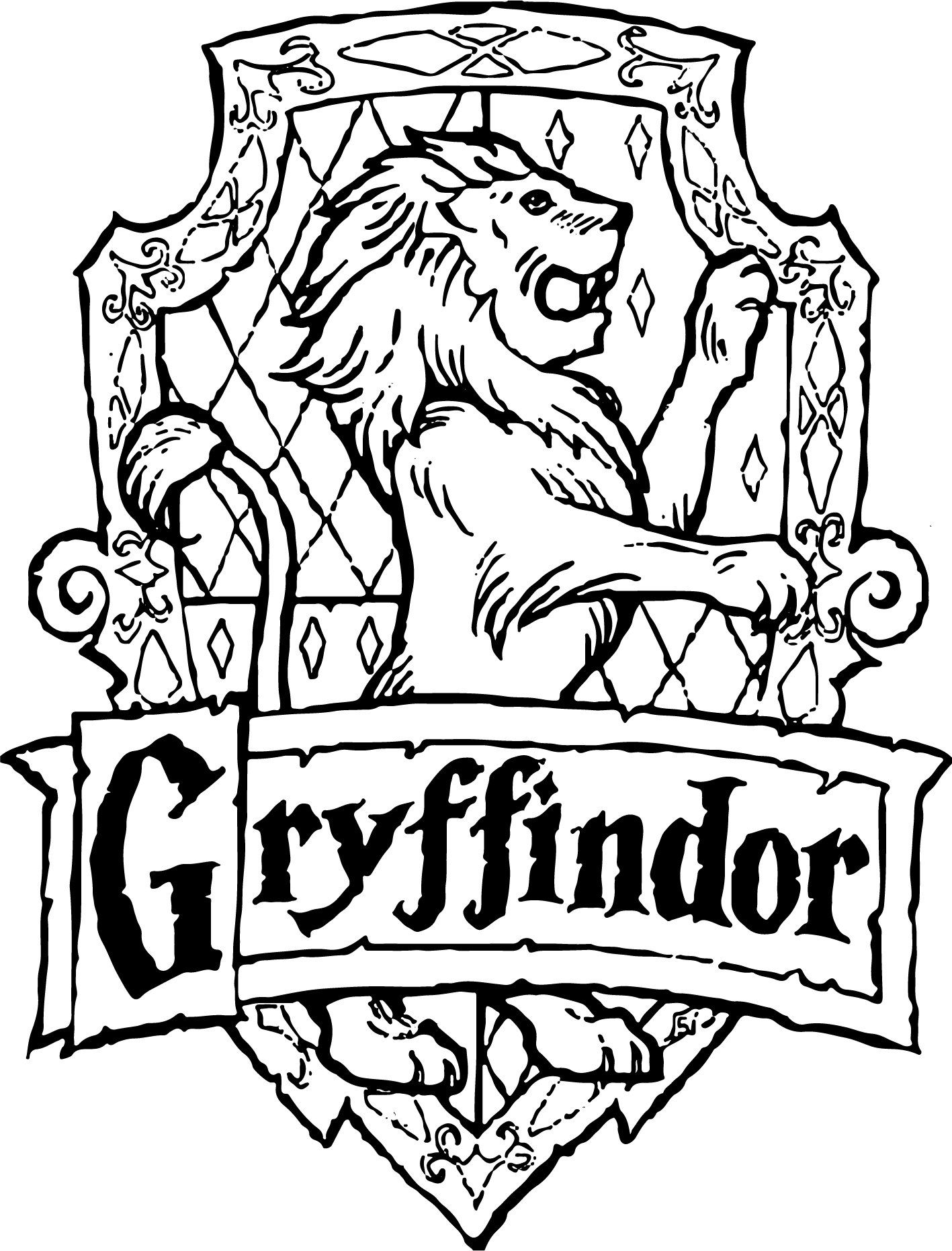 Gryffindor Coloring Page