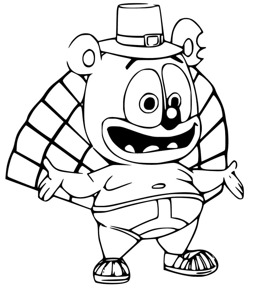 Gummy Bear Coloring Page