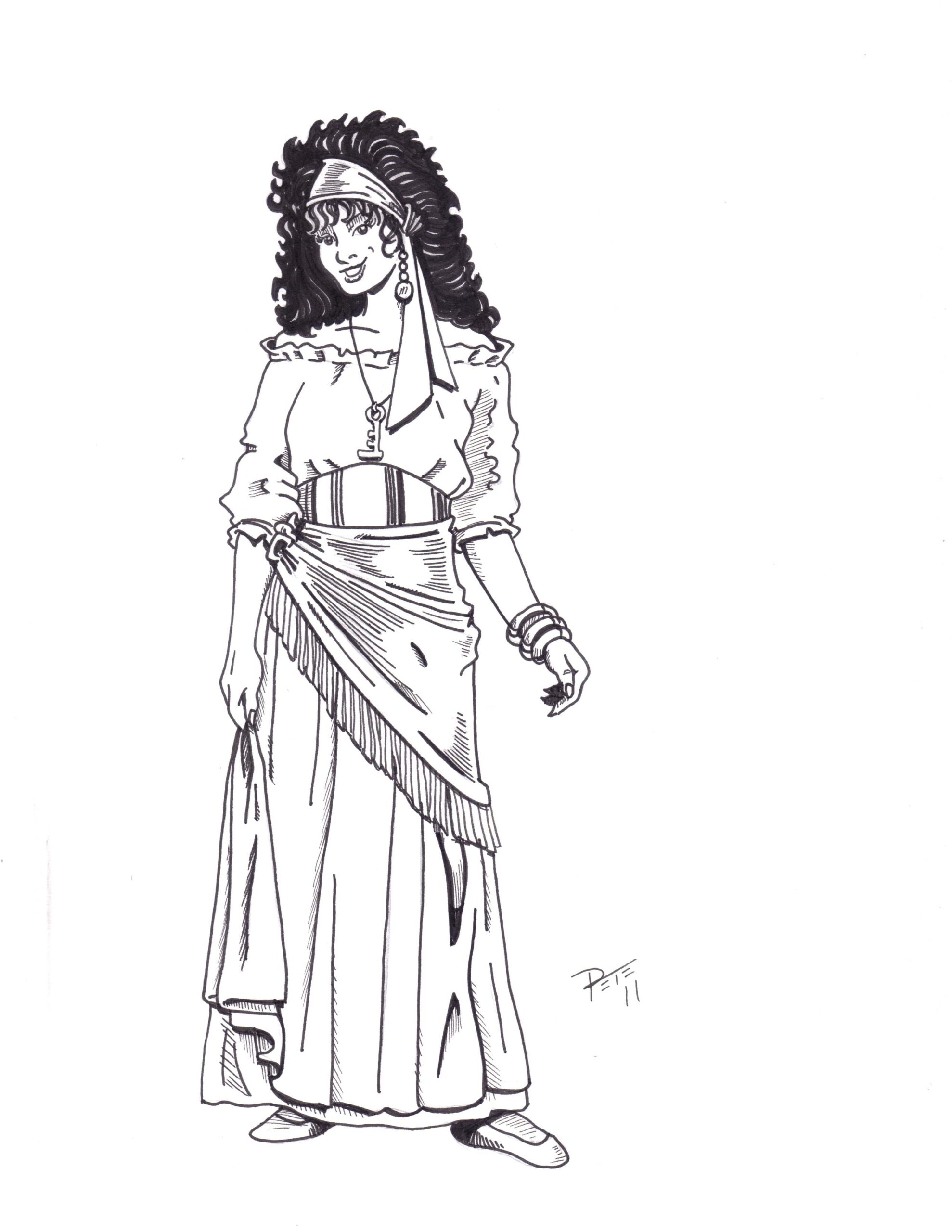 Gypsy Coloring Drawing Coloring Page Coloring Pages