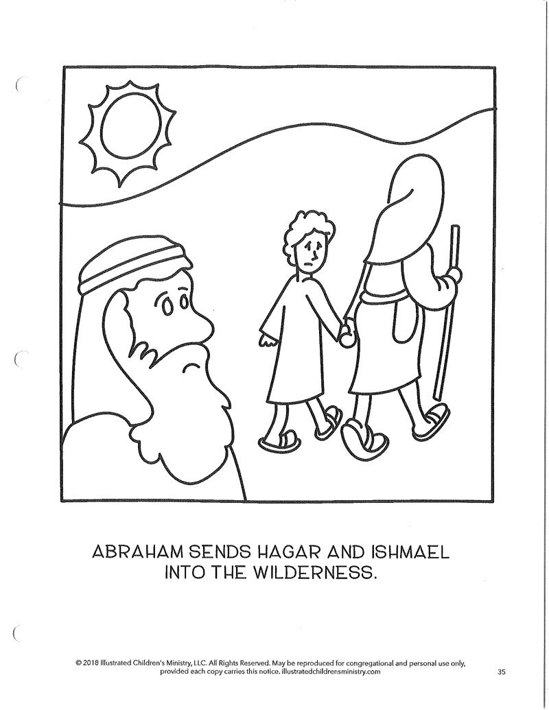 Hagar And Ishmael Coloring Pages Free Sketch Coloring Page