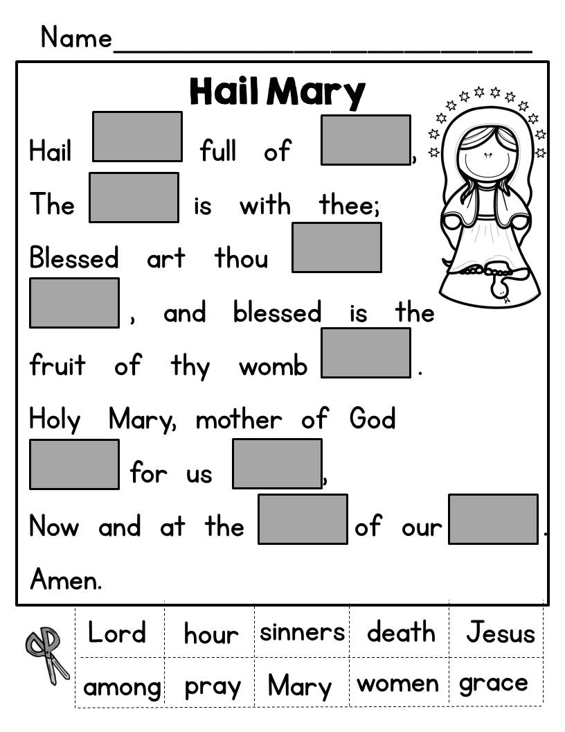 Hail Mary Coloring Pages