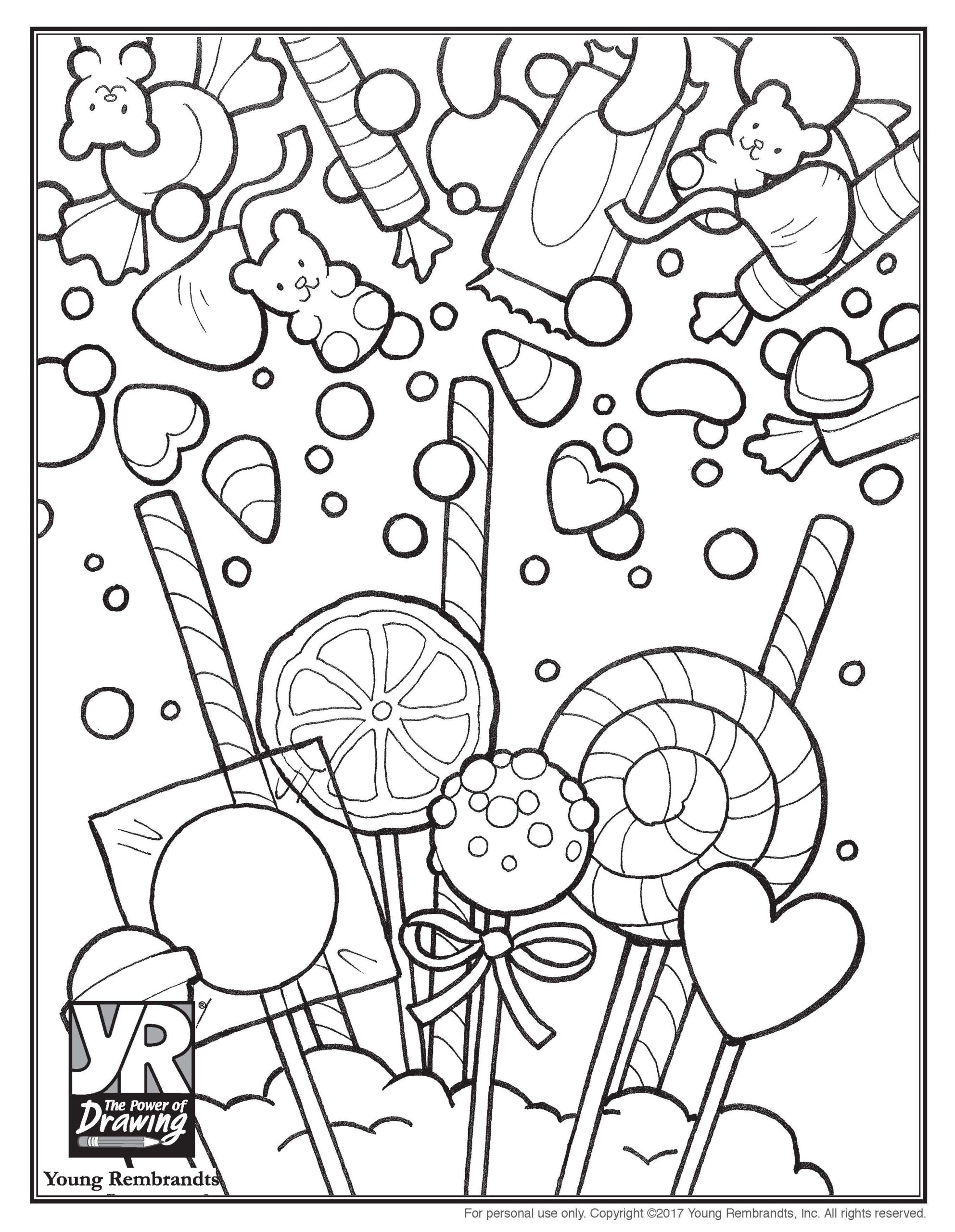 Halloween Candy Coloring Pages Kidsworksheetfun